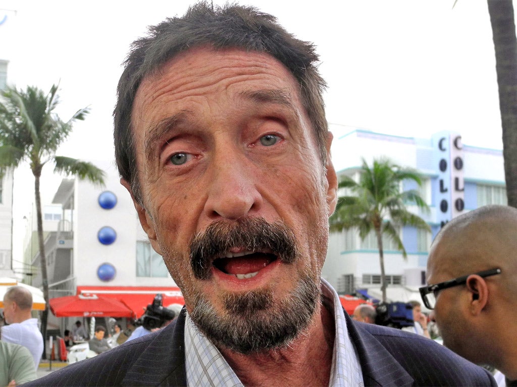 McAfee claims to have lost the majority of his fortune during the financial crisis