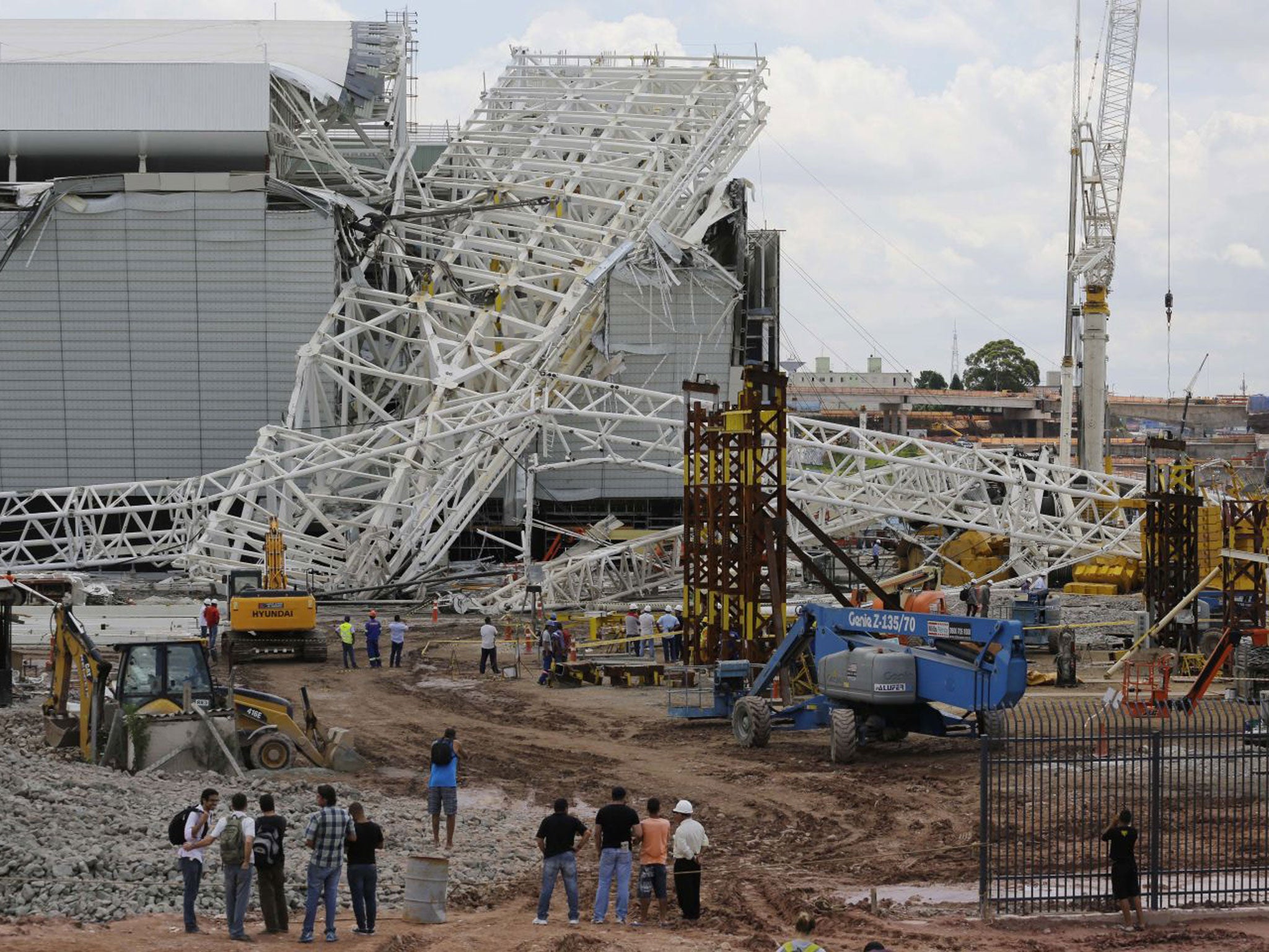 Two people died in the stadium collapse in Sao Paulo