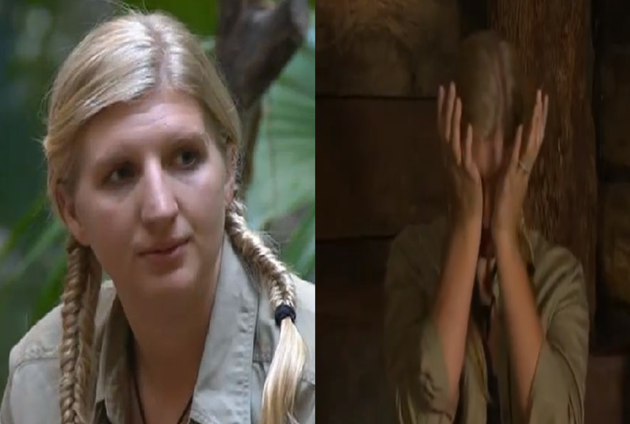 Rebecca broke down as she spoke about her body insecurities whilst in the jungle