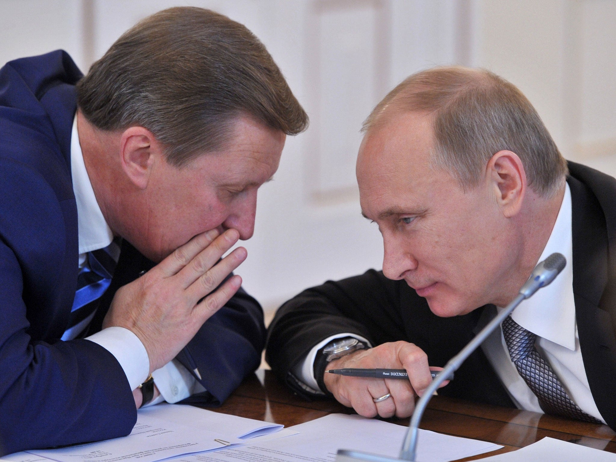 Sergei Ivanov with Vladimir Putin in 2012