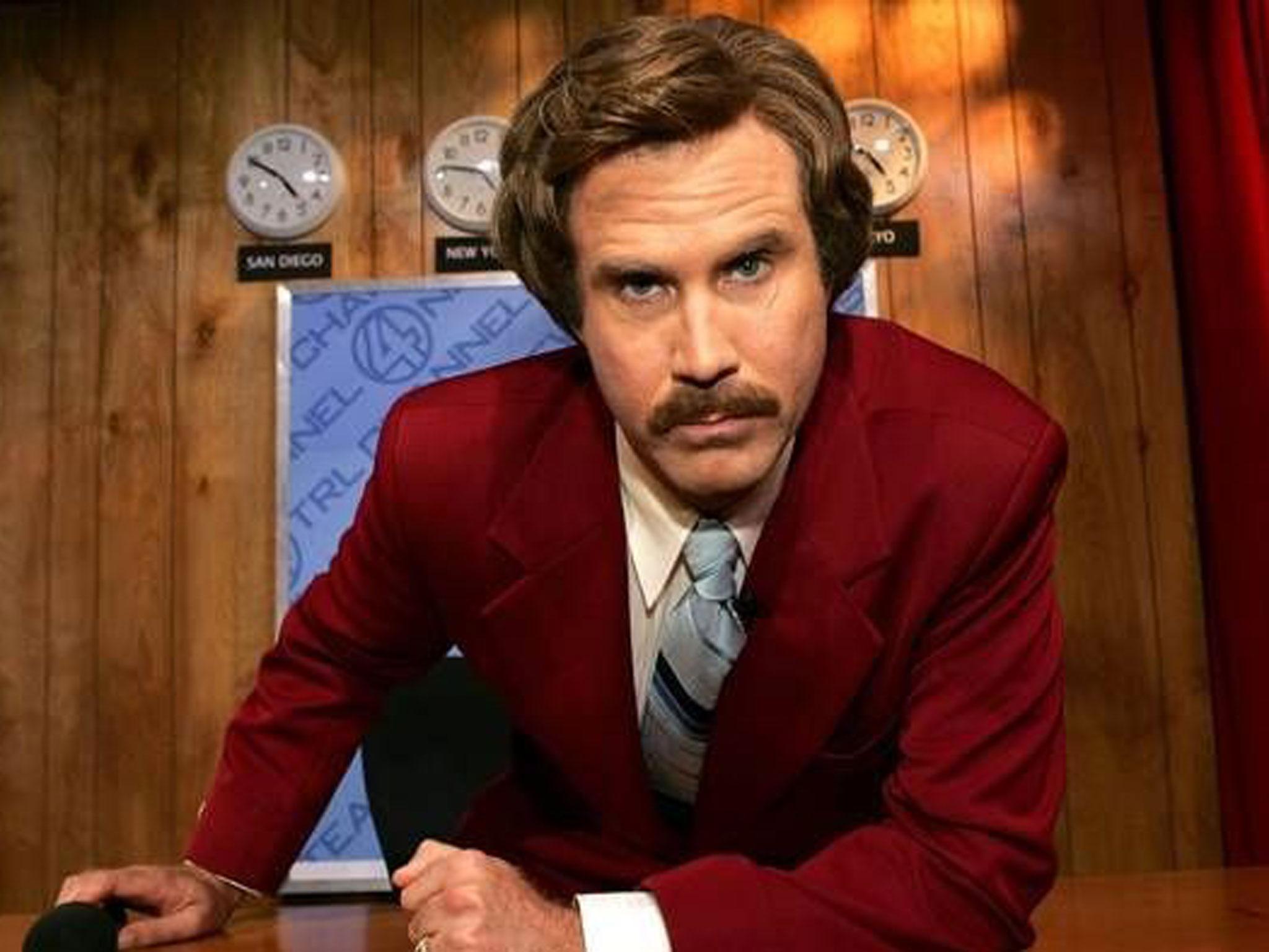 Smooth operator: Will Ferrell as San Diego newsman Ron Burgundy