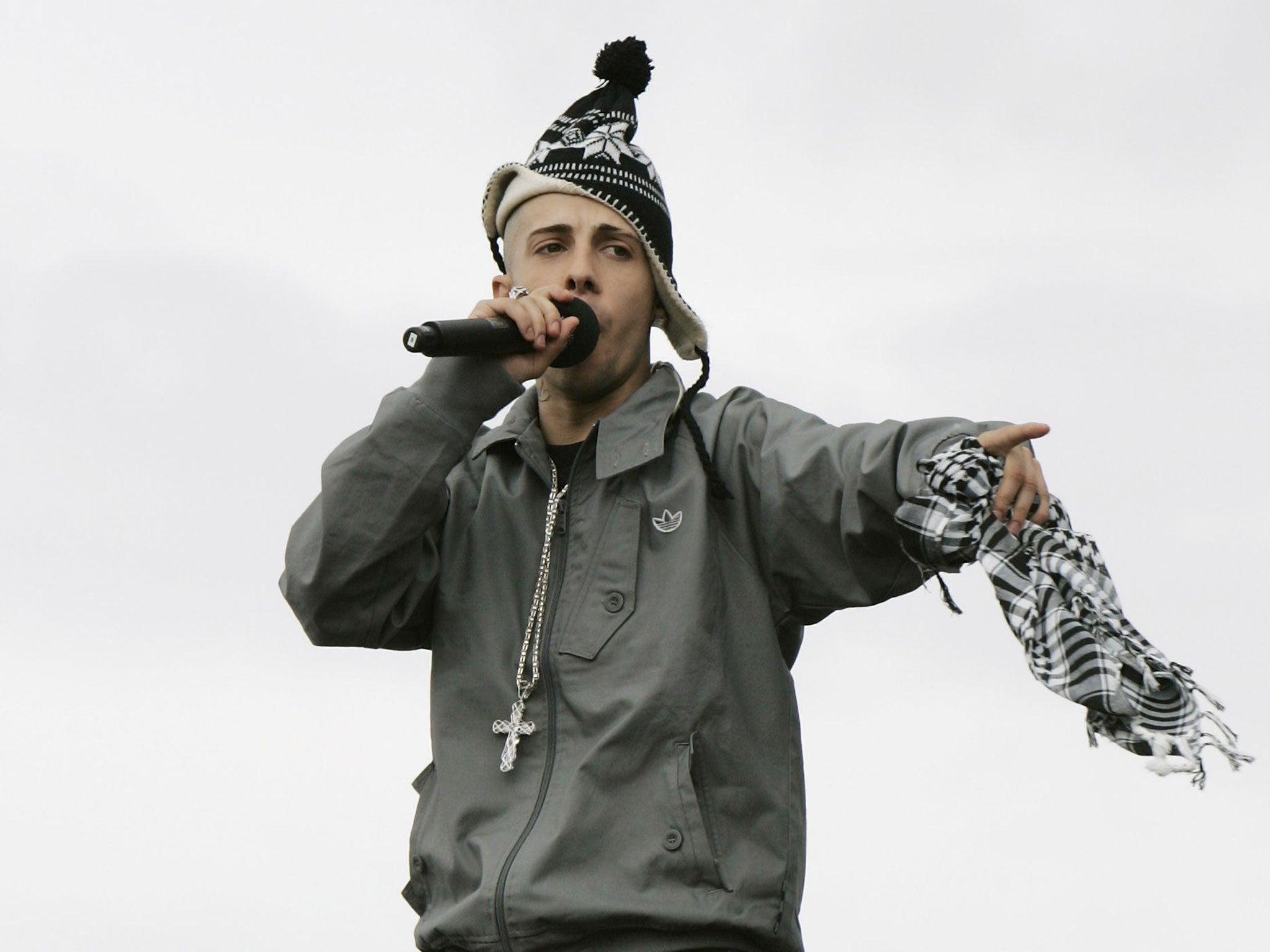 The rapper Dappy is recovering after being kicked in the face by a horse