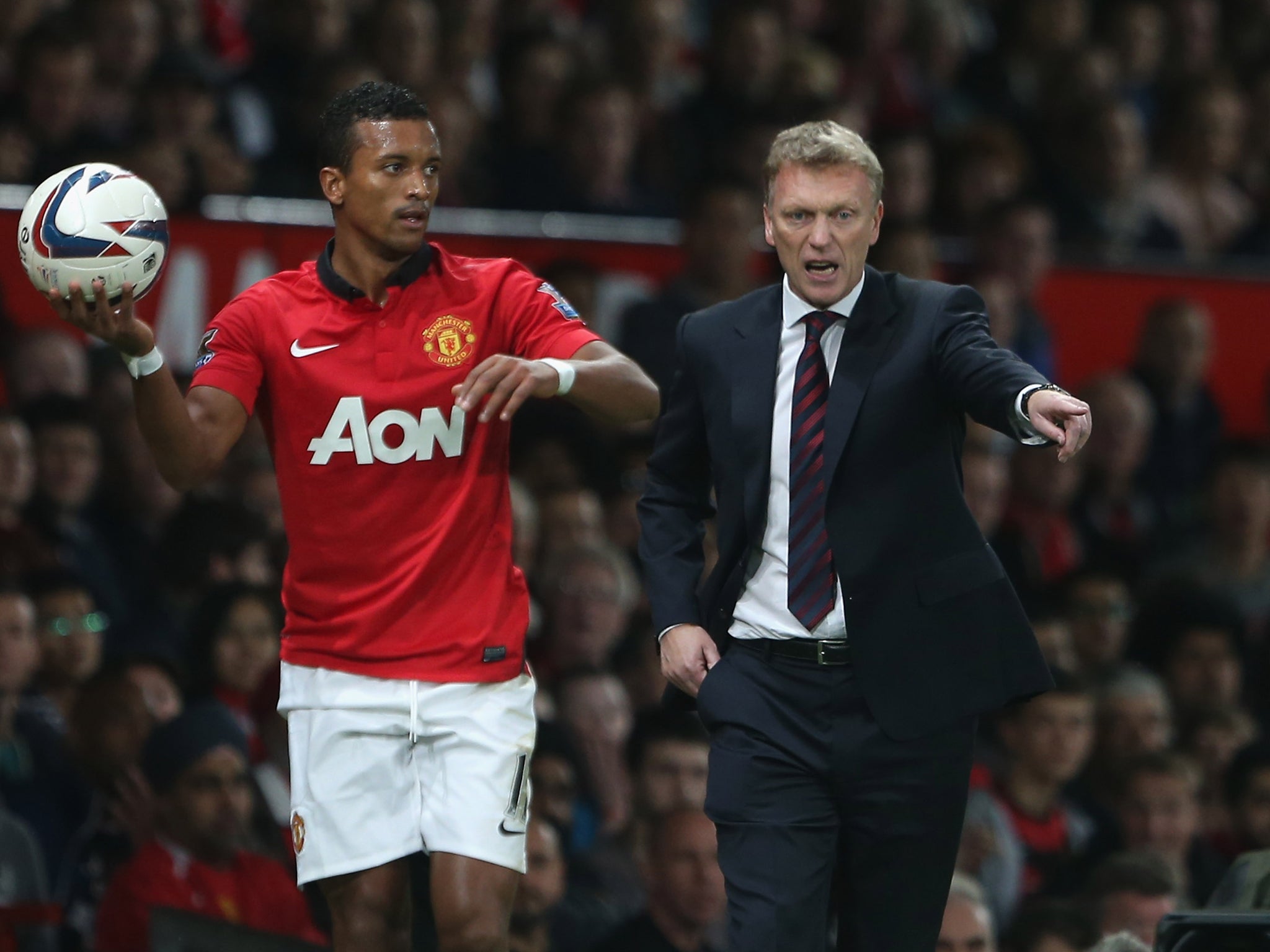 David Moyes and Nani