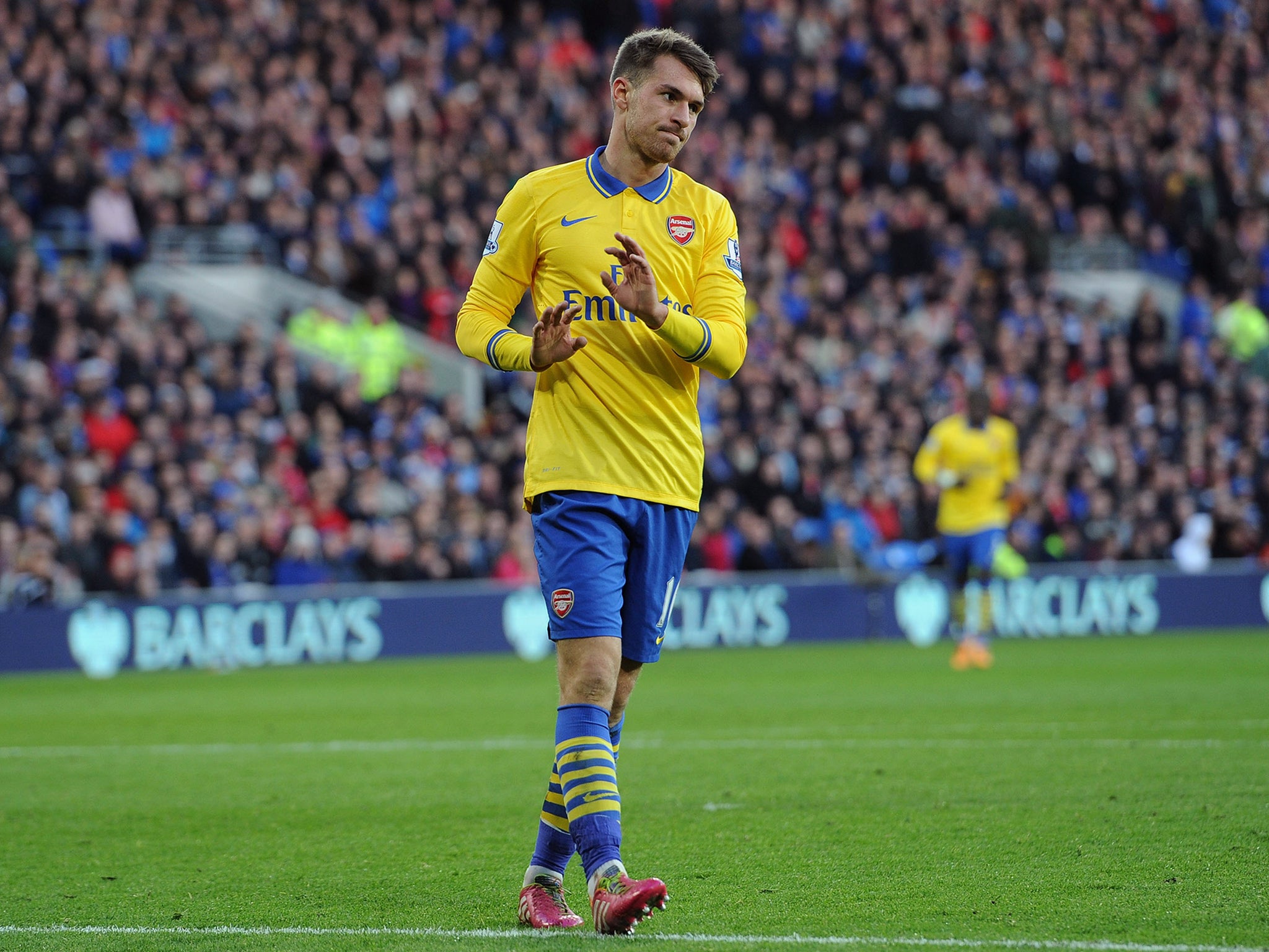 Aaron Ramsey refuses to celebrate in front of the Cardiff fans