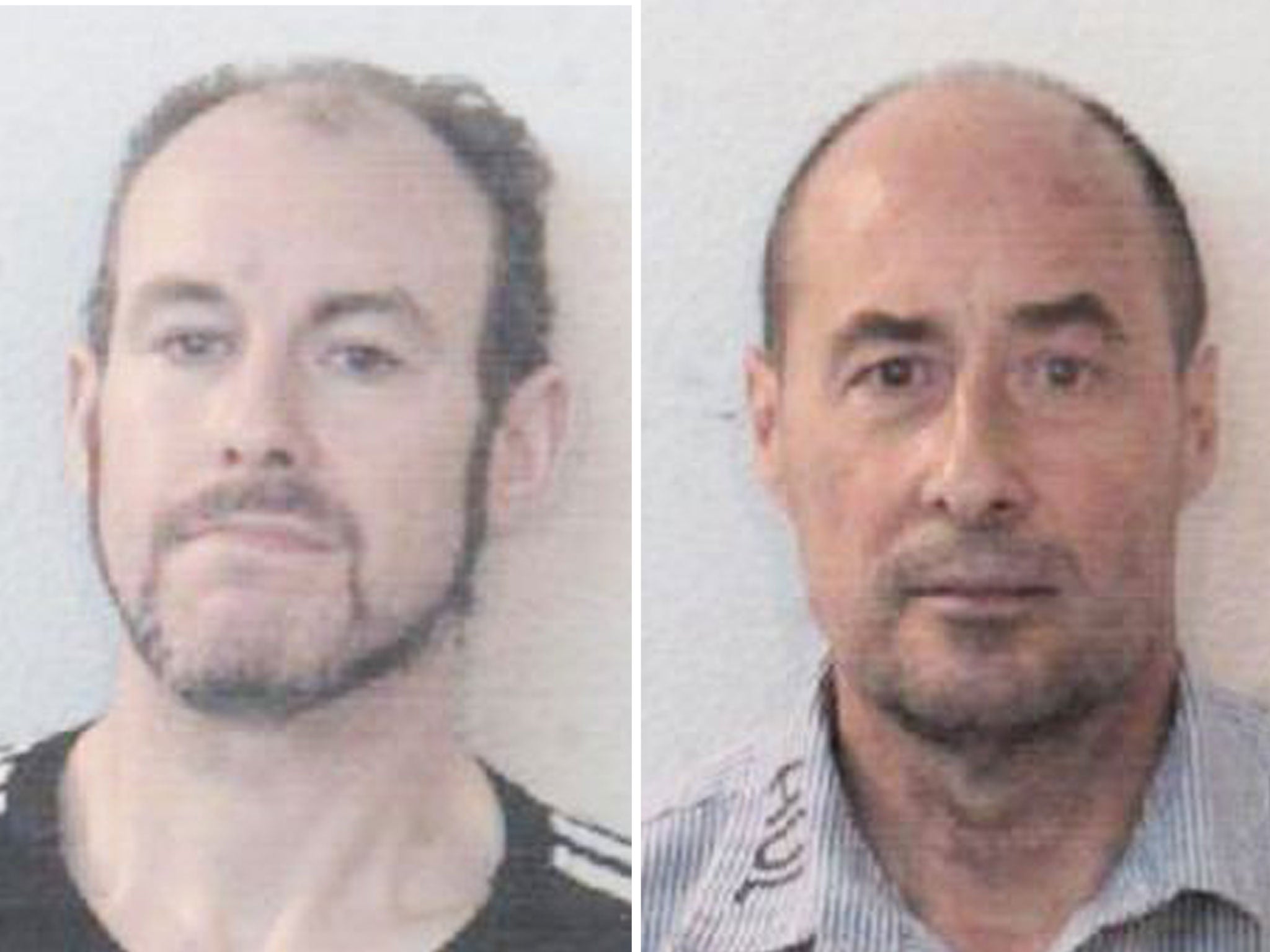 Anthony Marsh (left) and Lee Davis pleaded guilty to 55 offences between them