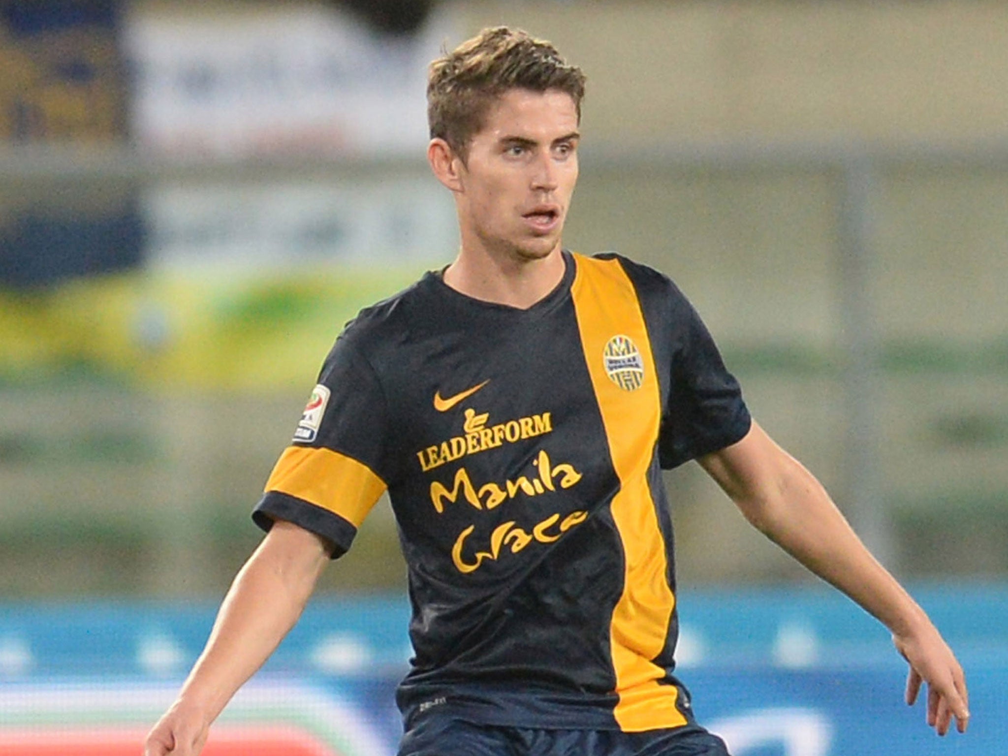 Jorginho in action for Verona in October