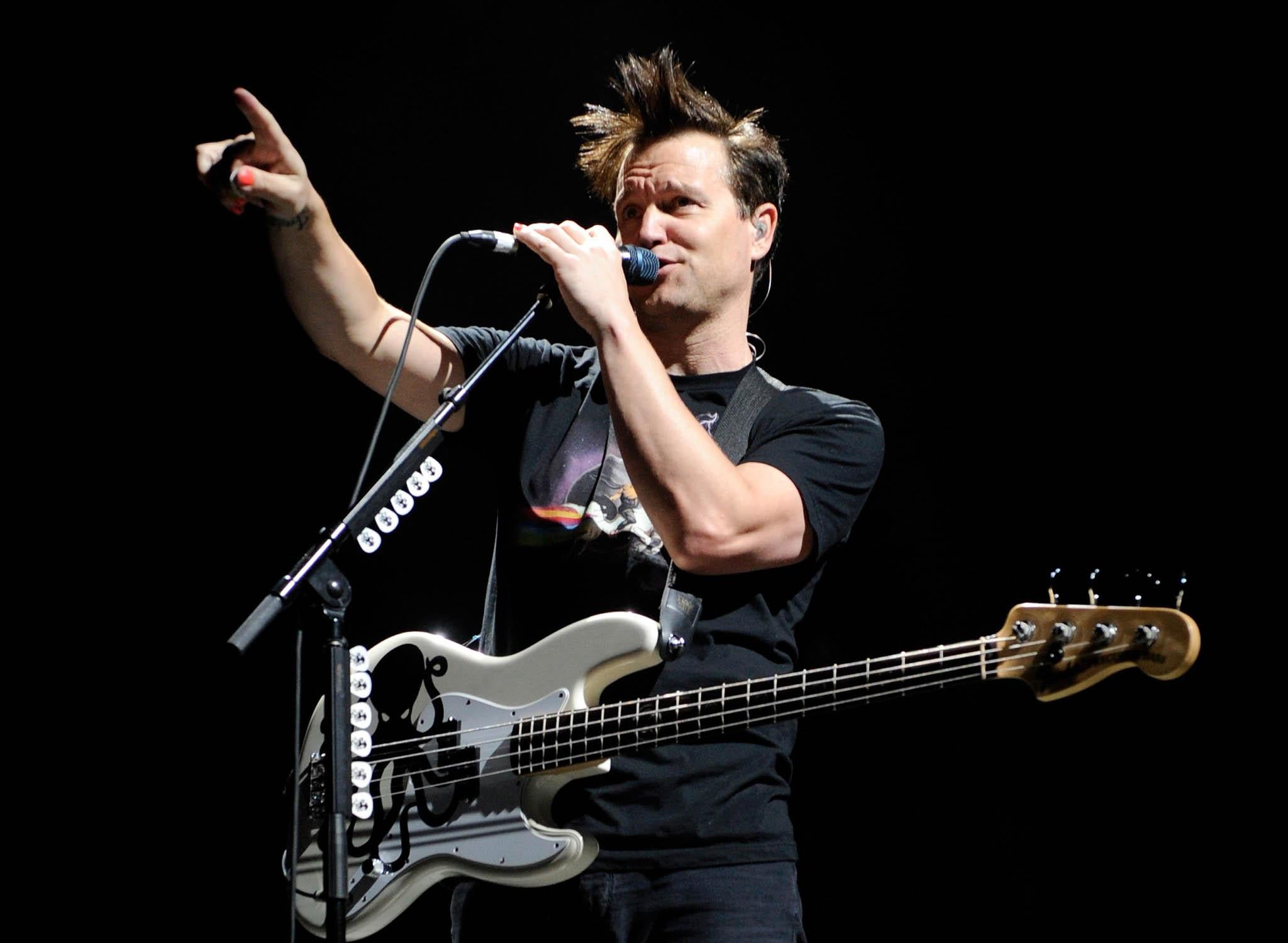 Mark Hoppus of Blink 182, who will headline Reading and Leeds in August 2014