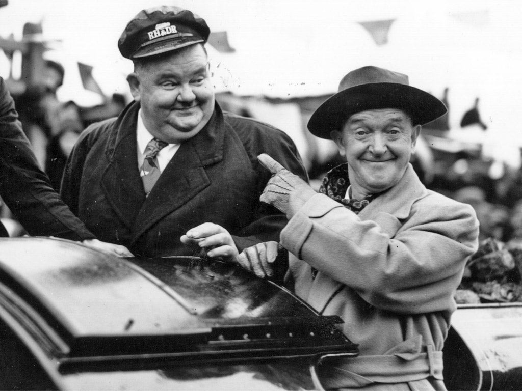 Laurel and Hardy in Britain in the 1940s