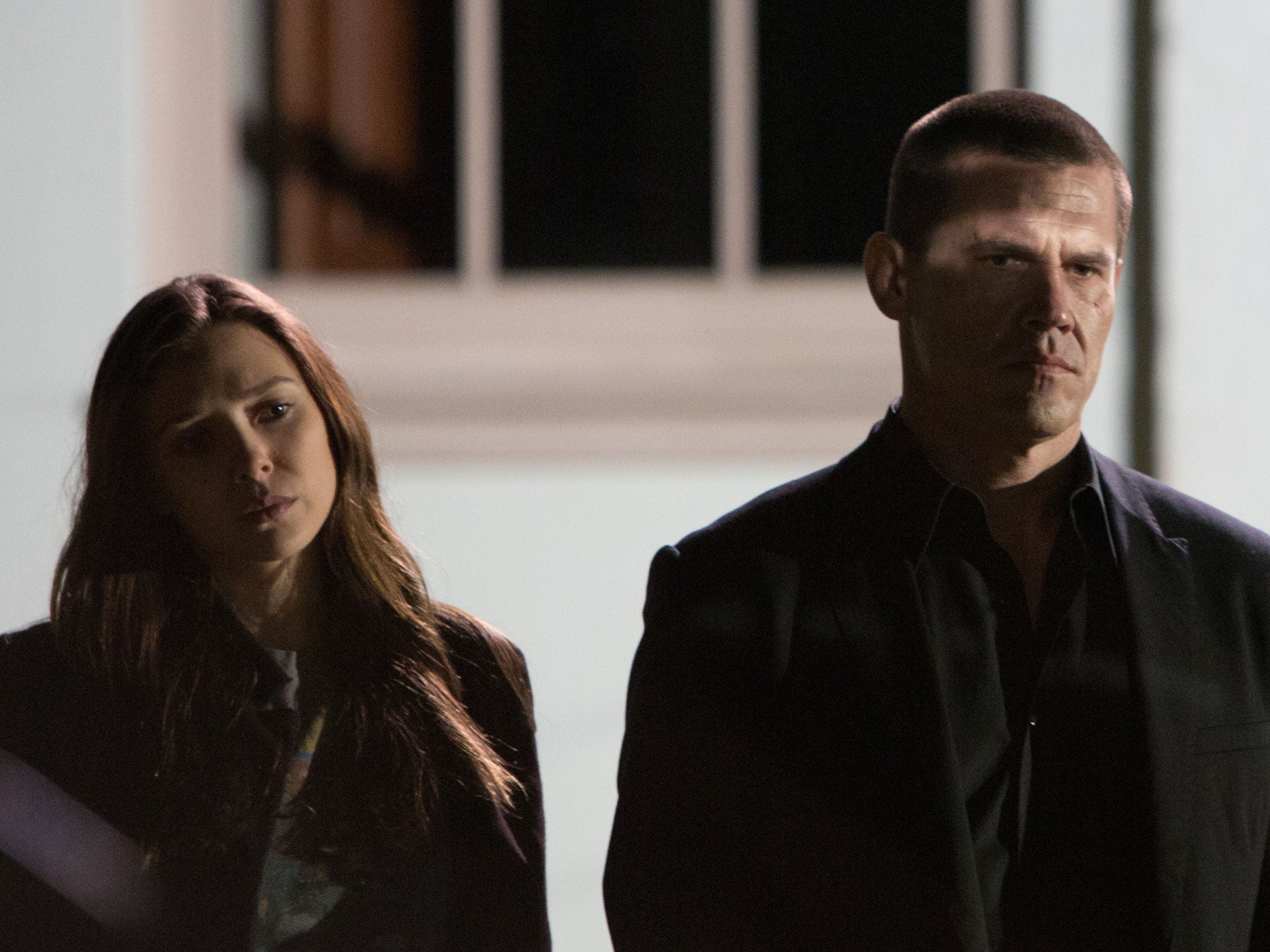 Game of shadows: Elizabeth Olsen and Josh Brolin in 'Oldboy'