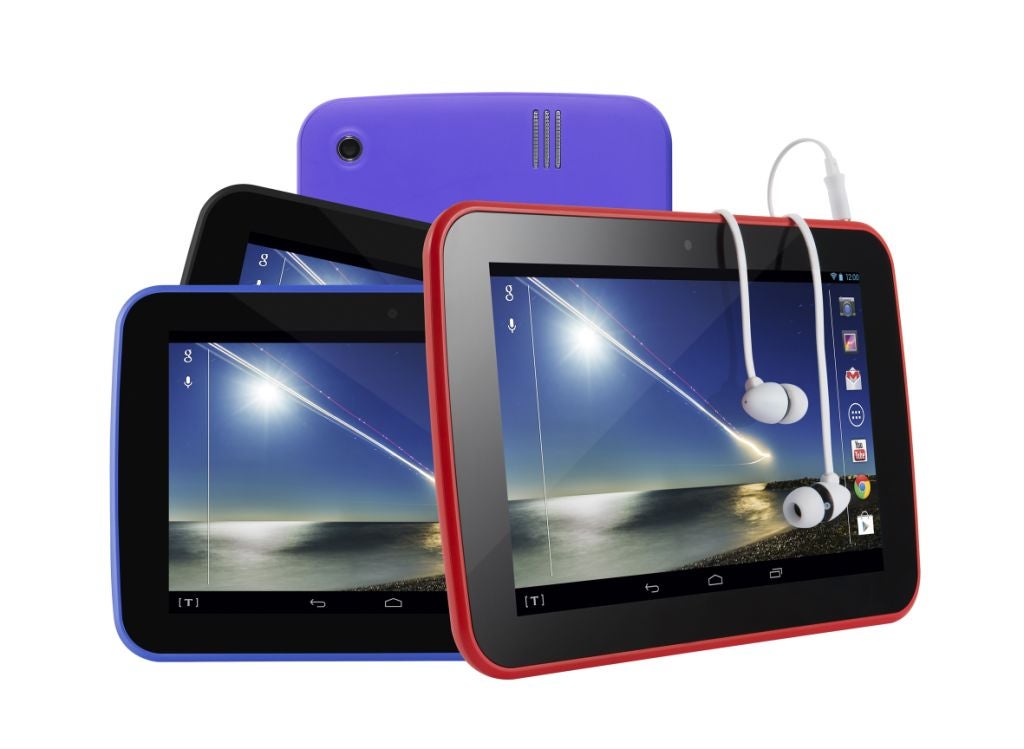 The device comes in a range of colours and is aimed at a younger market, with a tough rubberised shell.