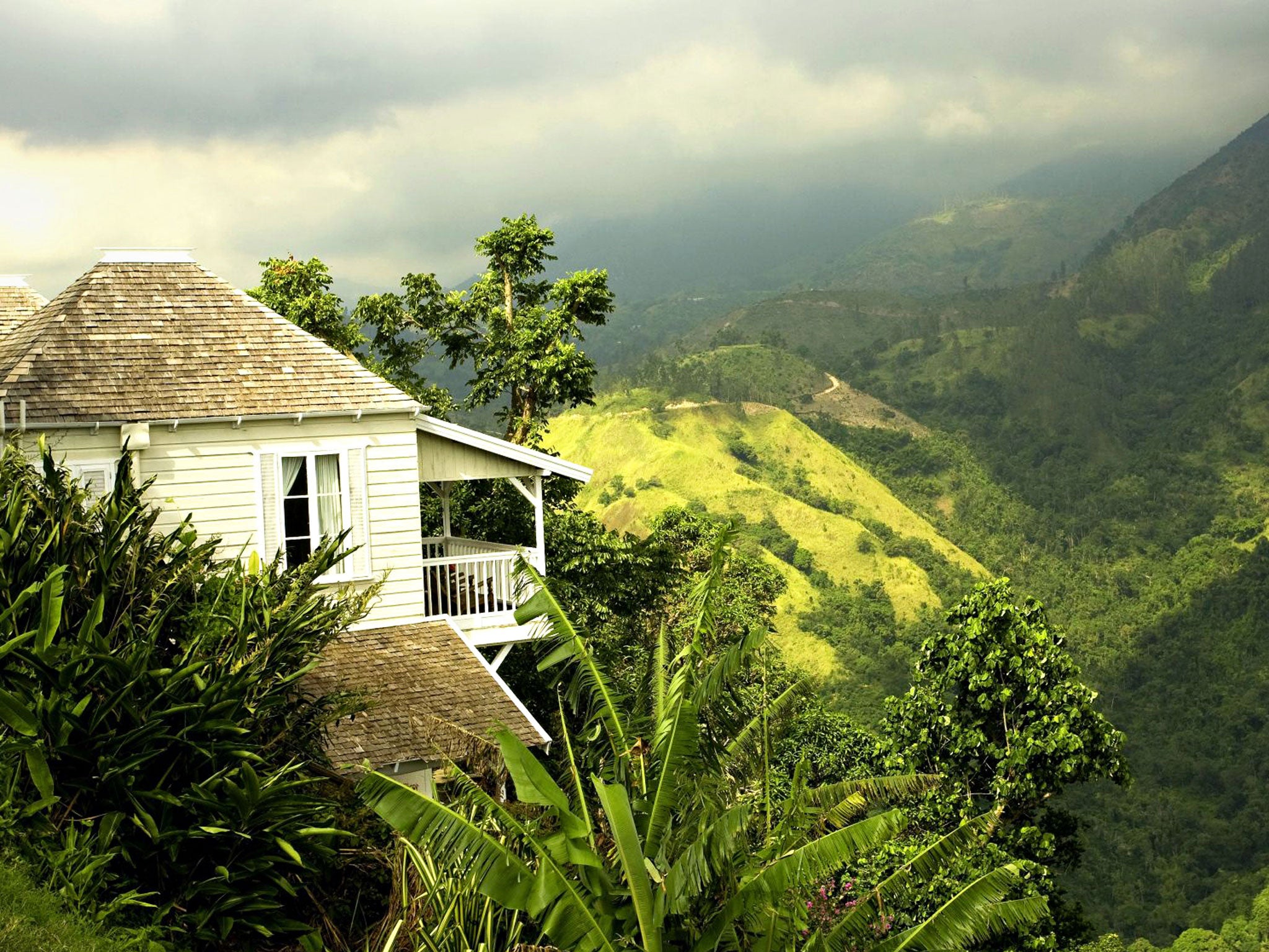 Mountain high: the view from the hotel