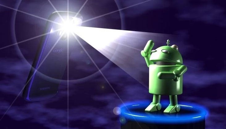 Advertising materials used by the Brightest Flashlight Free app.