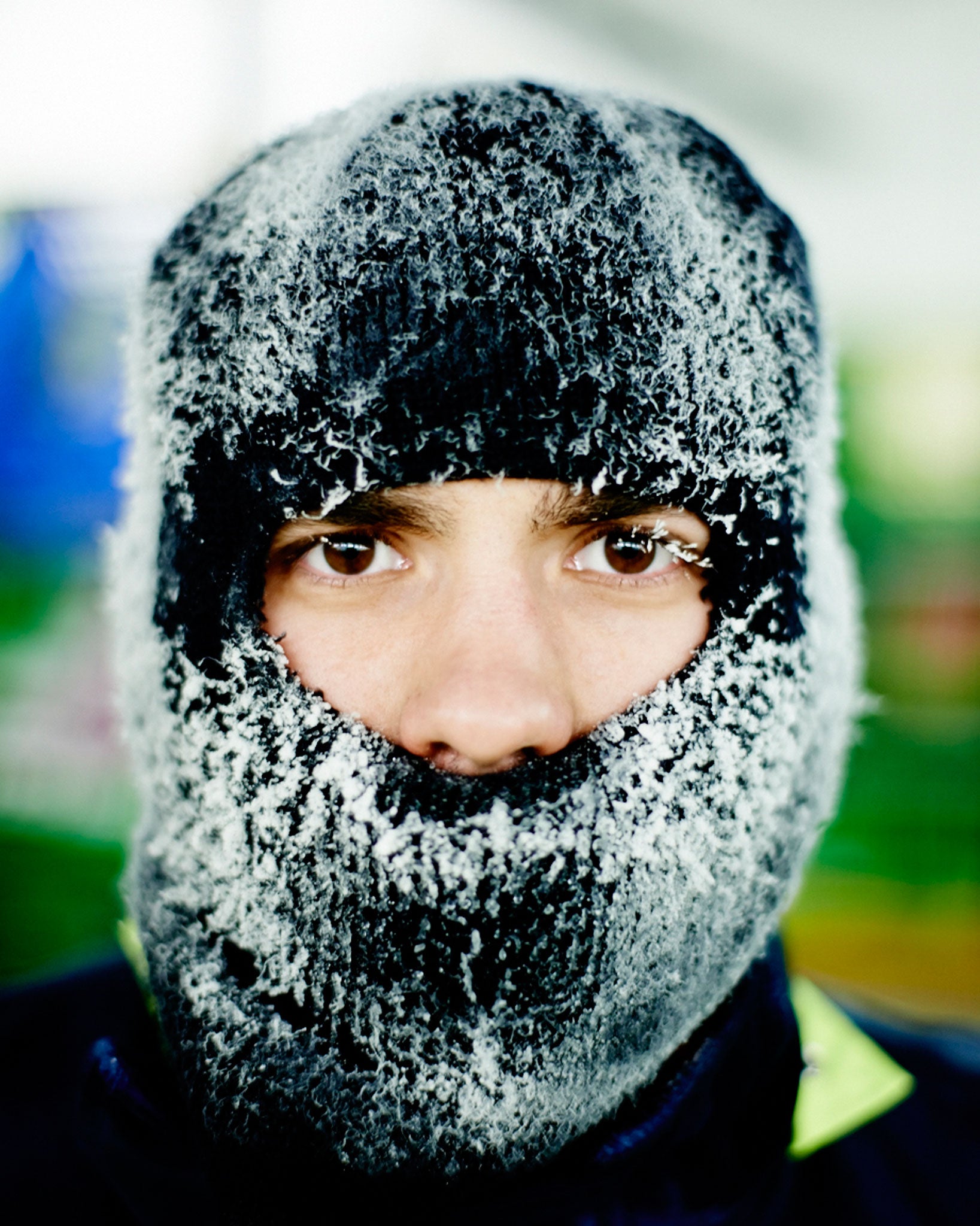 Workers  bundle up for -26C conditions in the warehouse's freezers