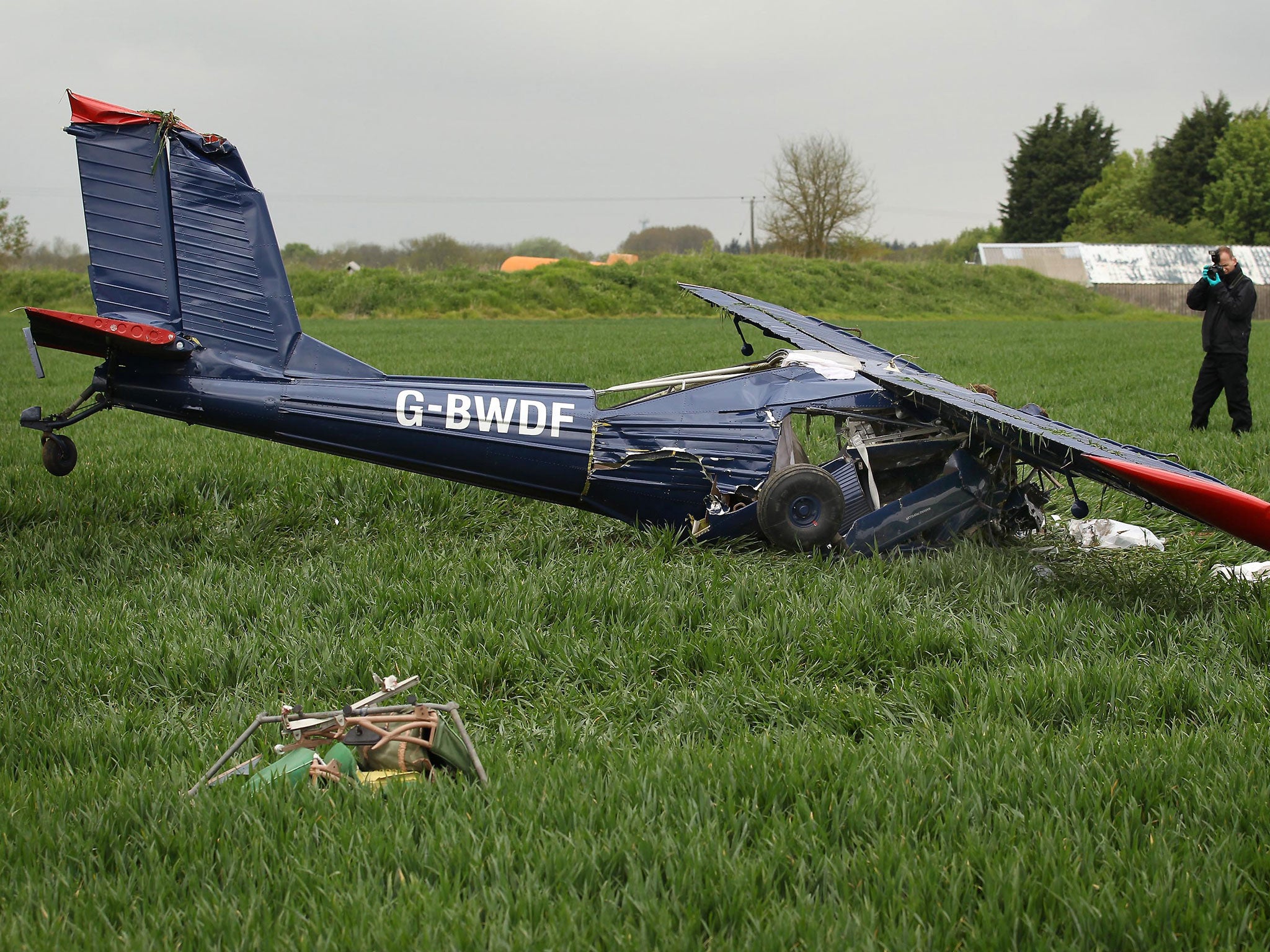 The aircraft was carrying Nigel Farage and towing a banner when it crashed