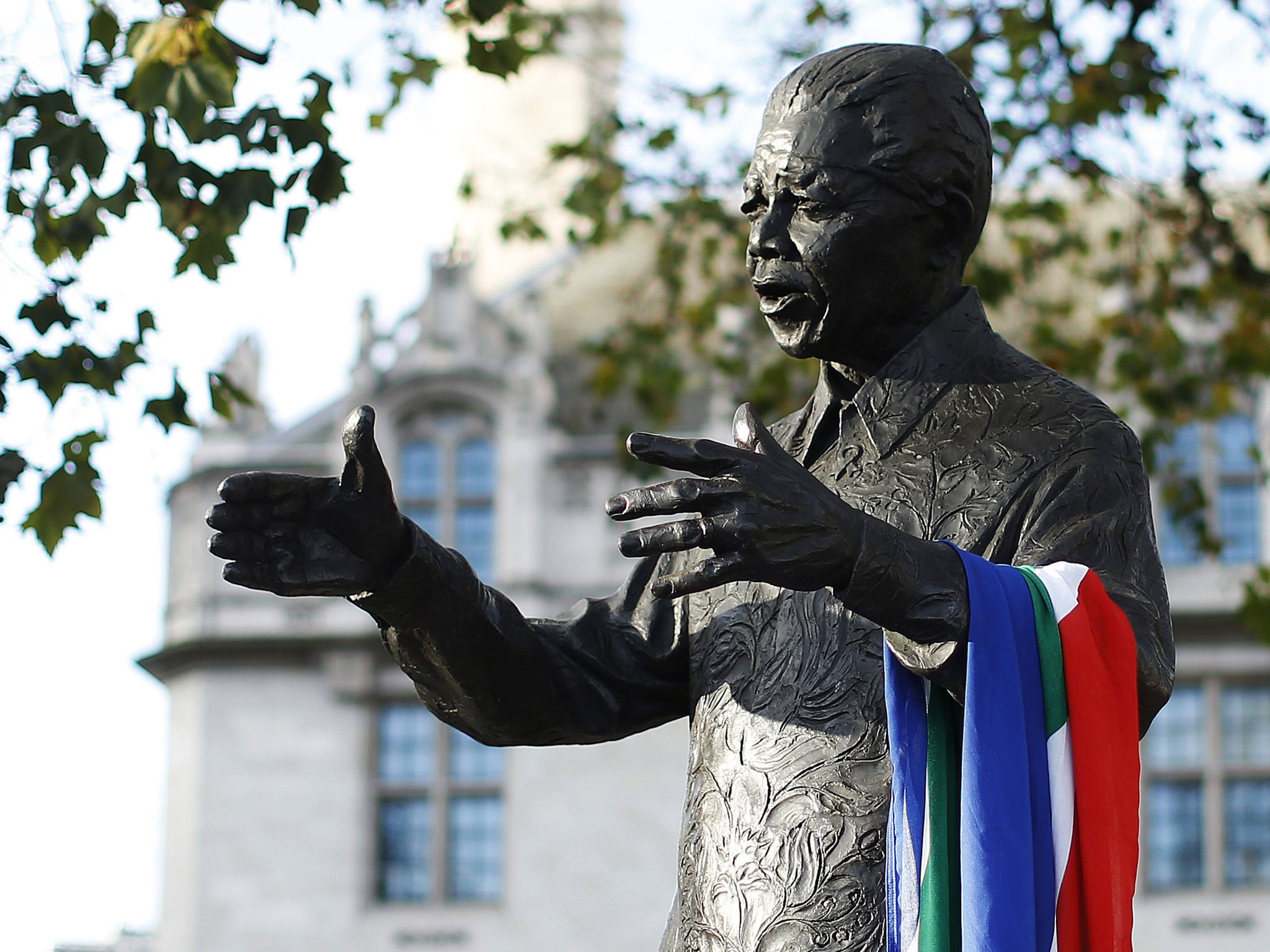 Mandela’s statue in London’s Parliament Square