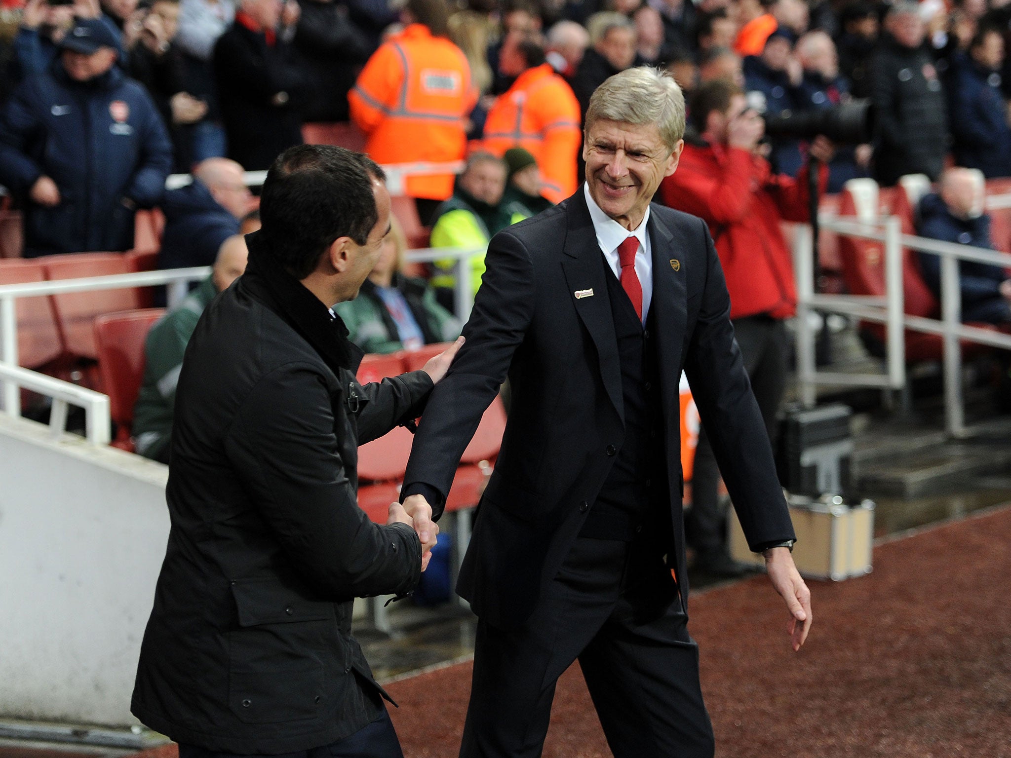 Roberto Martinez and Arsene Wenger will meet again on Saturday