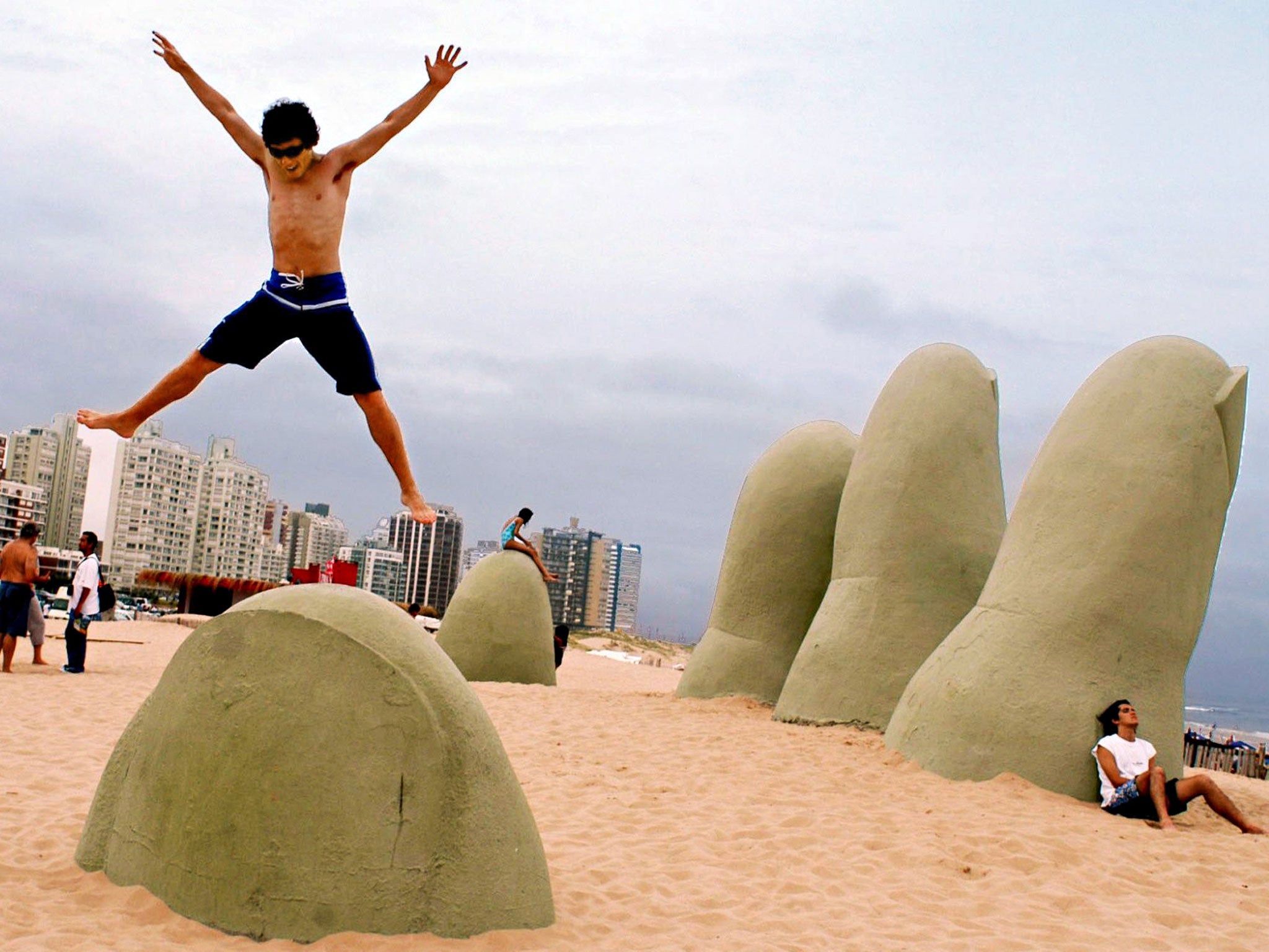 Life's a beach: 'fingers' on Playa Brava