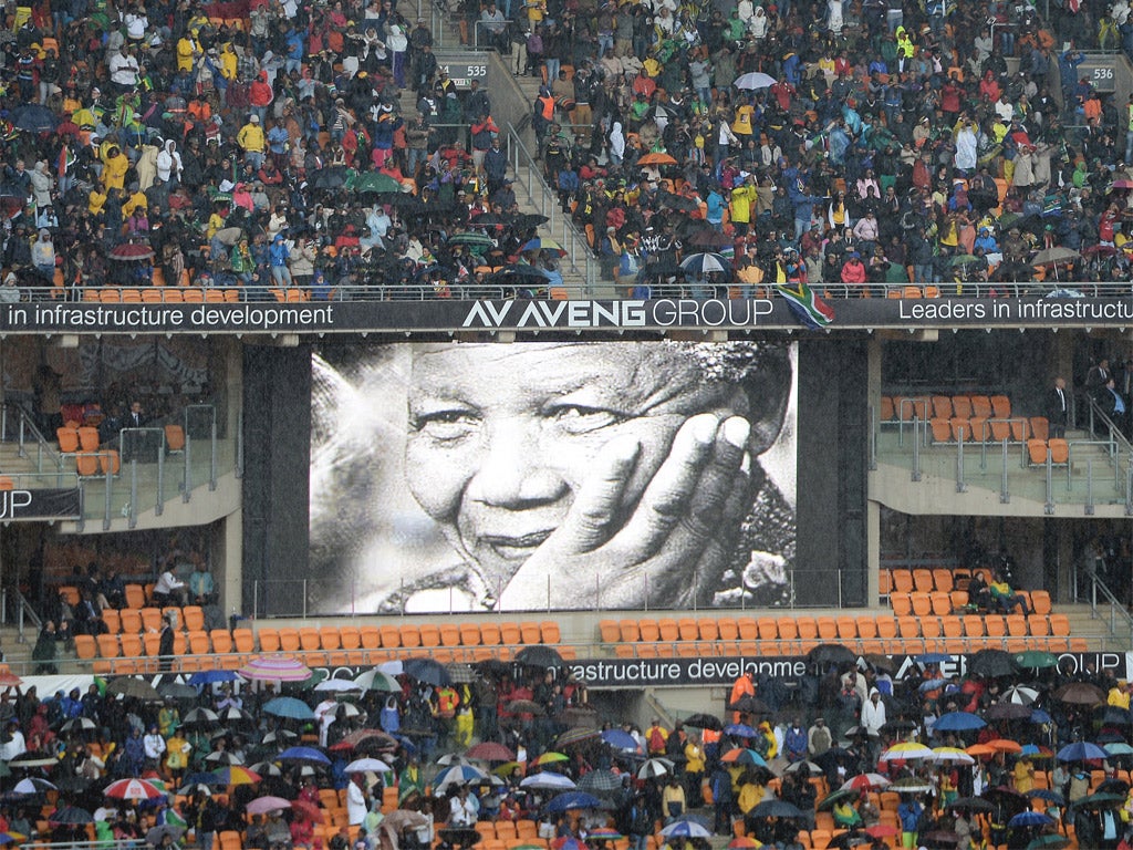 Constant rain and bad traffic meant that thousands of guests arrived late