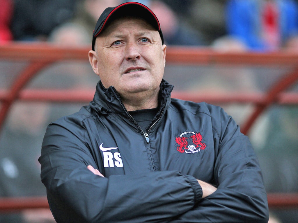 Leyton Orient manager Russell Slade - and his lucky cap