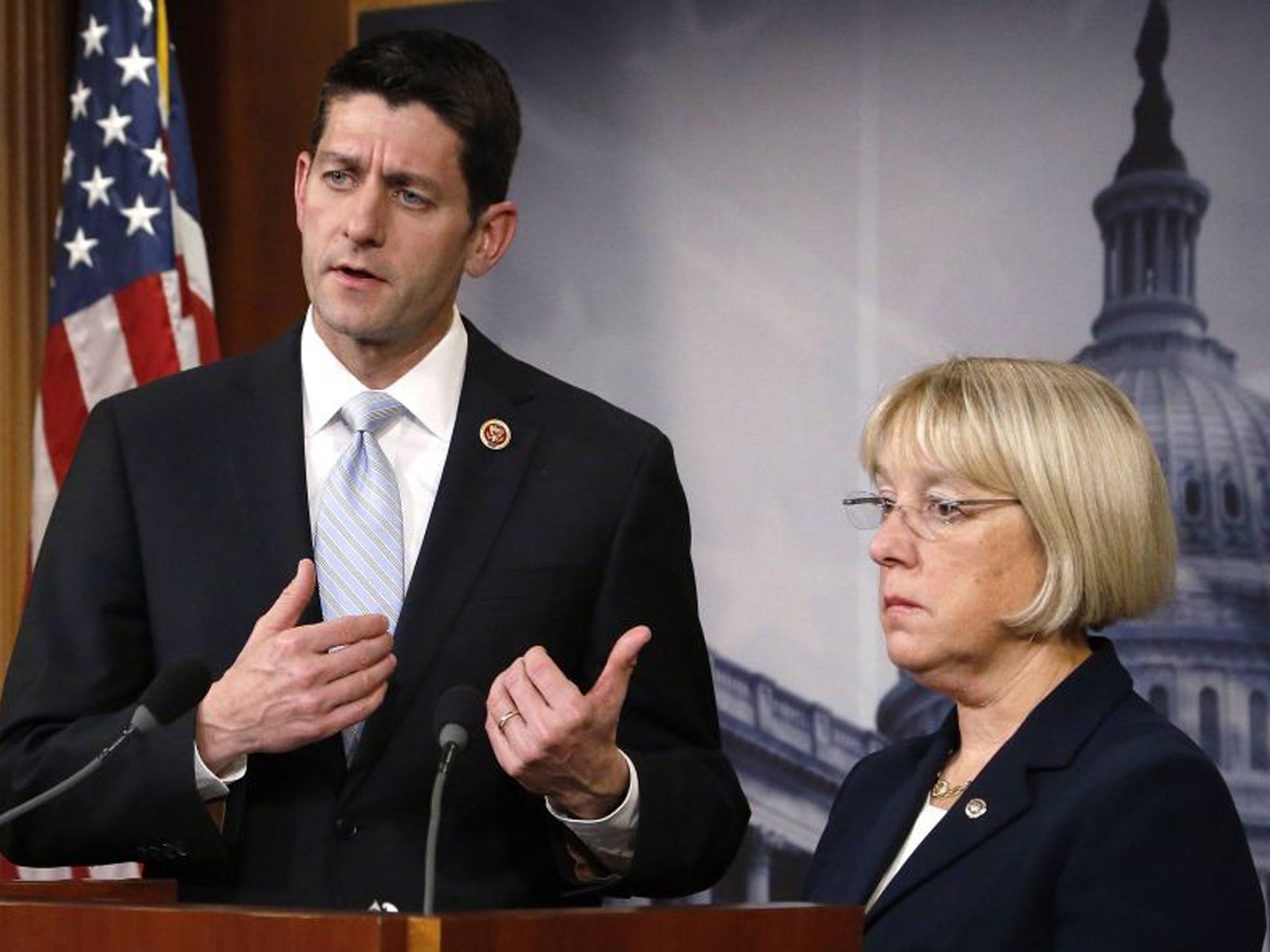 House Budget Committee chairman Representative Paul Ryan and Senate Budget Committee chairman Senator Patty Murray