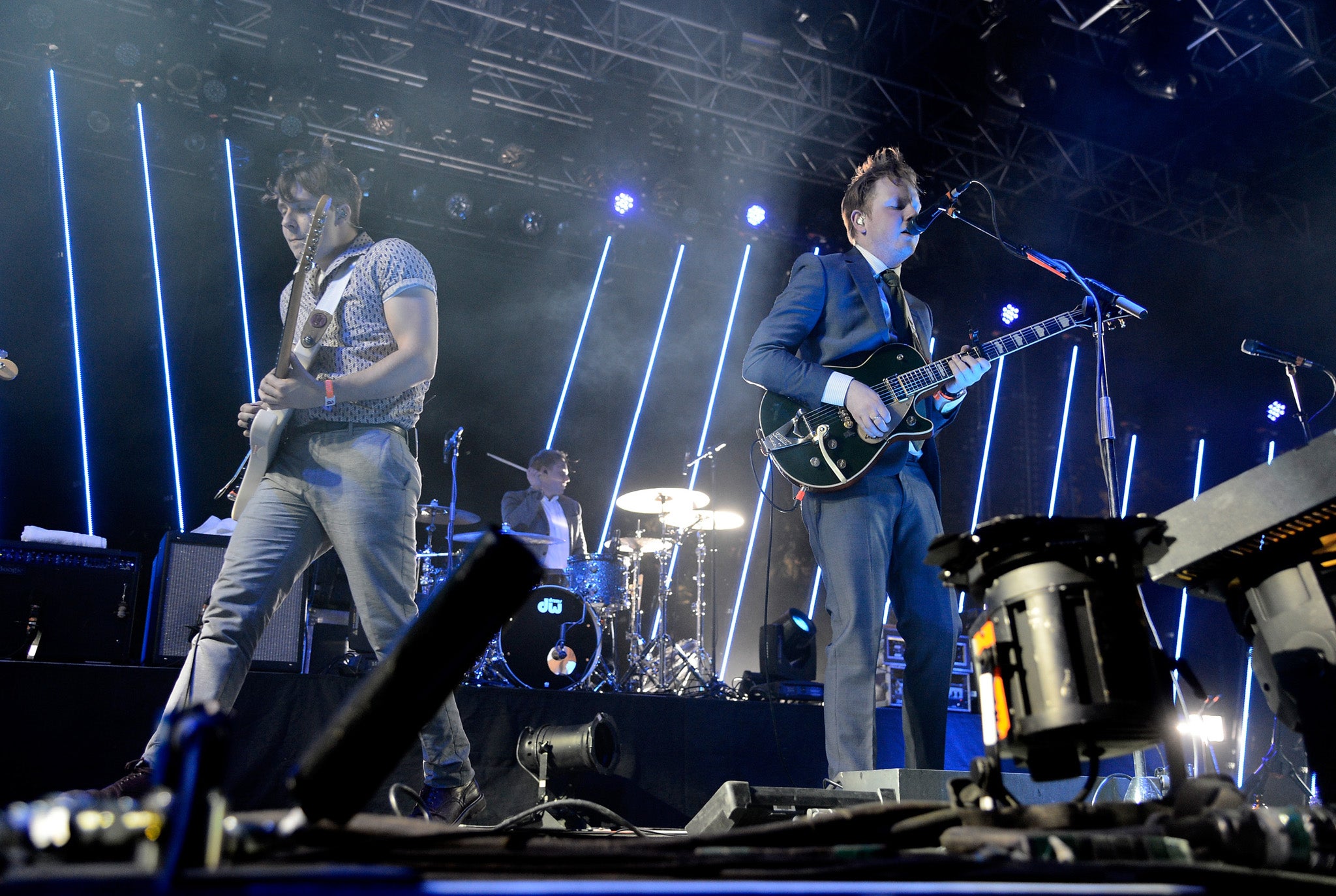 Two Door Cinema Club onstage in 2013