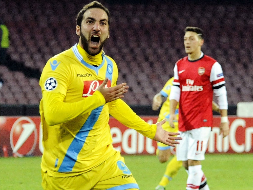 Gonzalo Higuain celebrated his goal with no small amount of passion