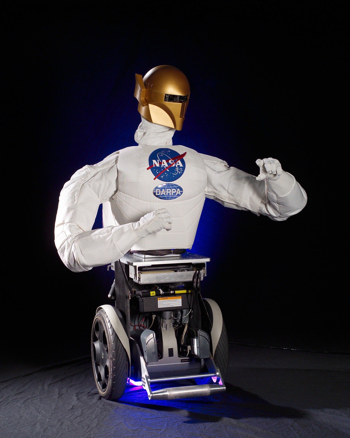 Robonaut 2's predecessor, Robonaut 1, had a number of different detachable lower halves, including this Robotic Mobility Platform (RMP).