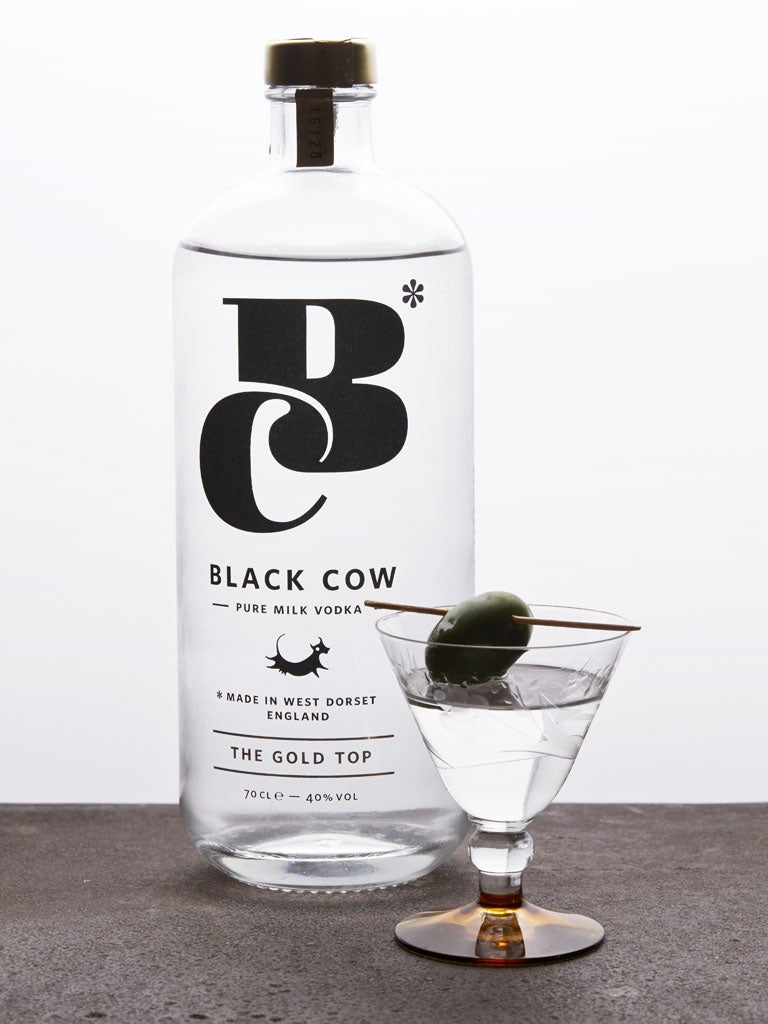 Dirty Black Cow martini