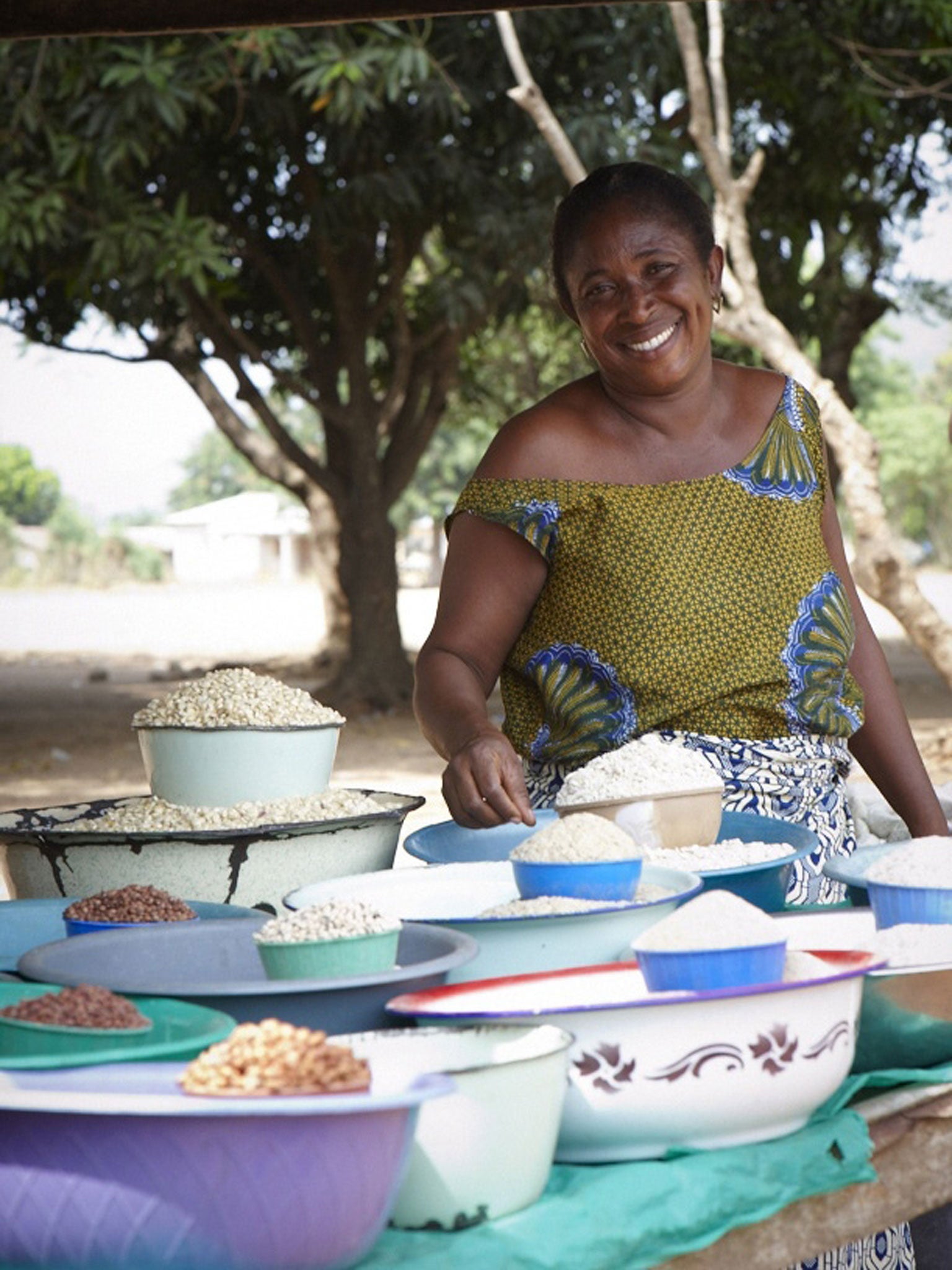 Yawa Dotse had a loan from Lendwithcare to help set up a pulse stall in Central Togo