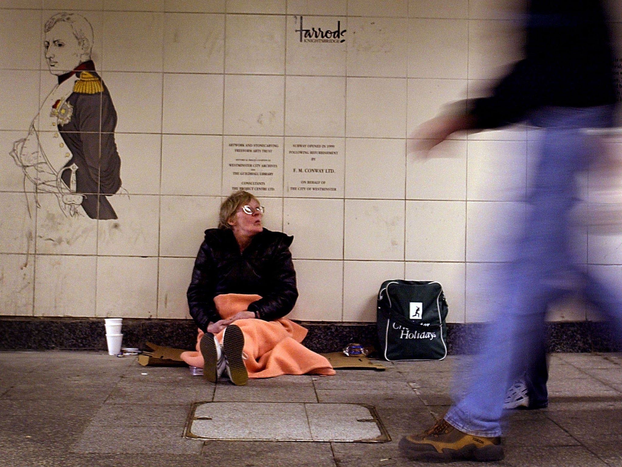 The number of people sleeping rough in London has risen by 13 per cent in the last year