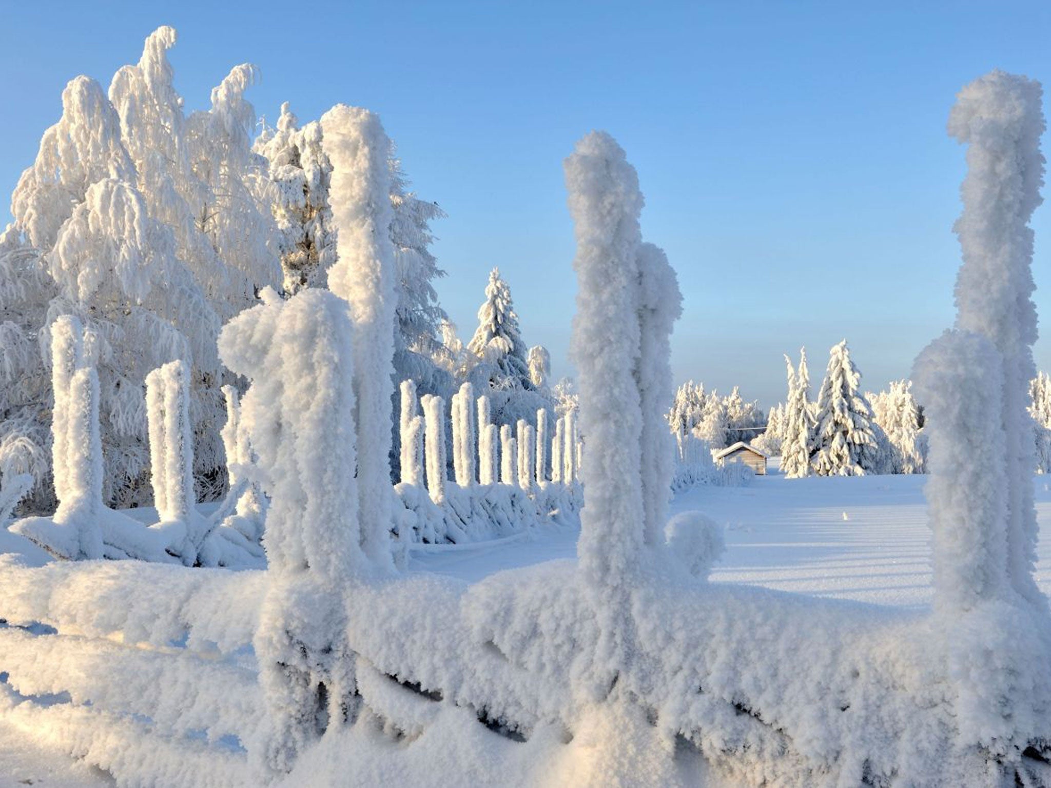 Chill out: Snowy scenery in North Karelia