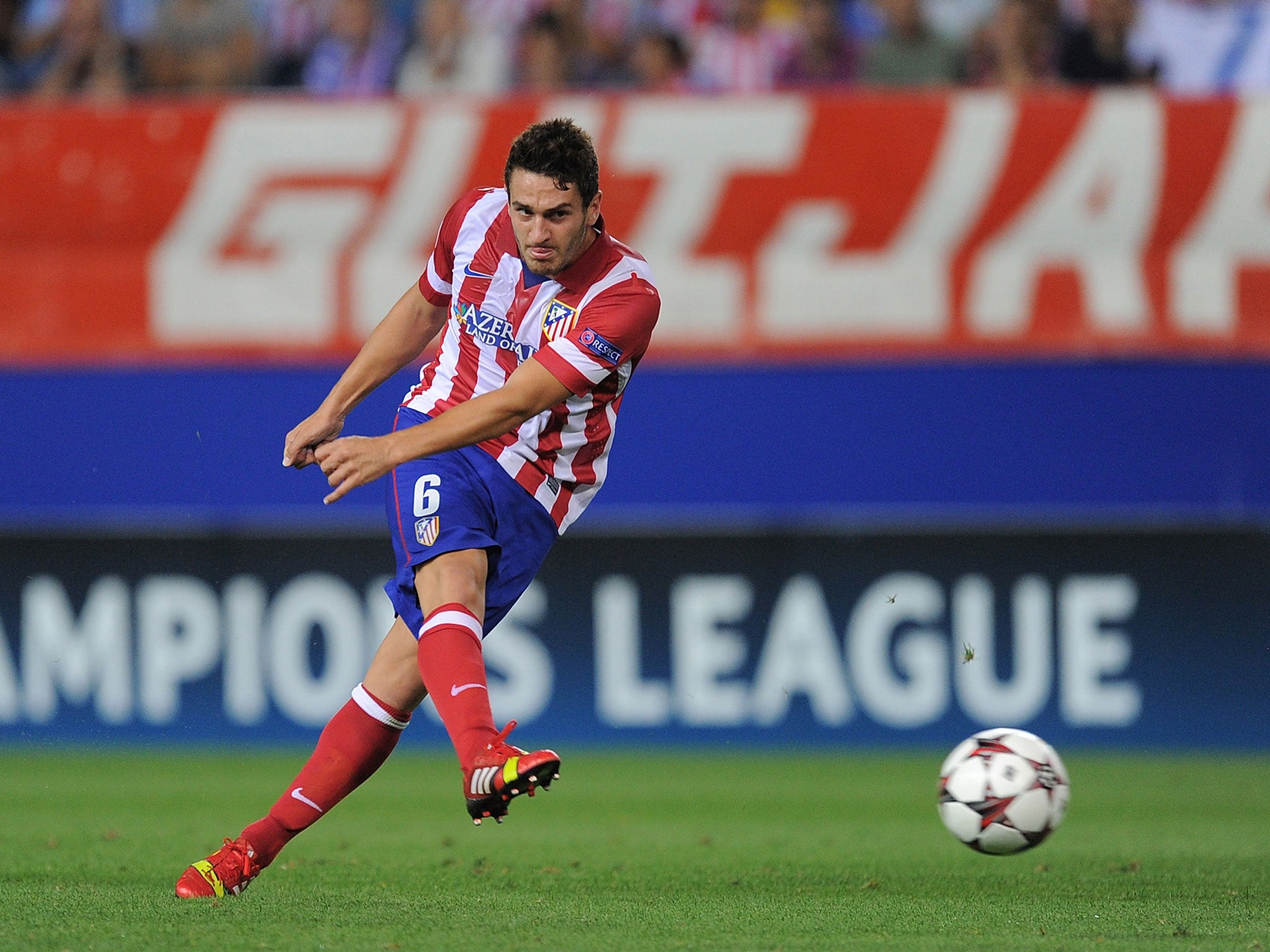 Koke' of Club Atletico de Madrid in action during the UEFA Champions League Group G match between Club Atletico de Madrid and FC Zenit