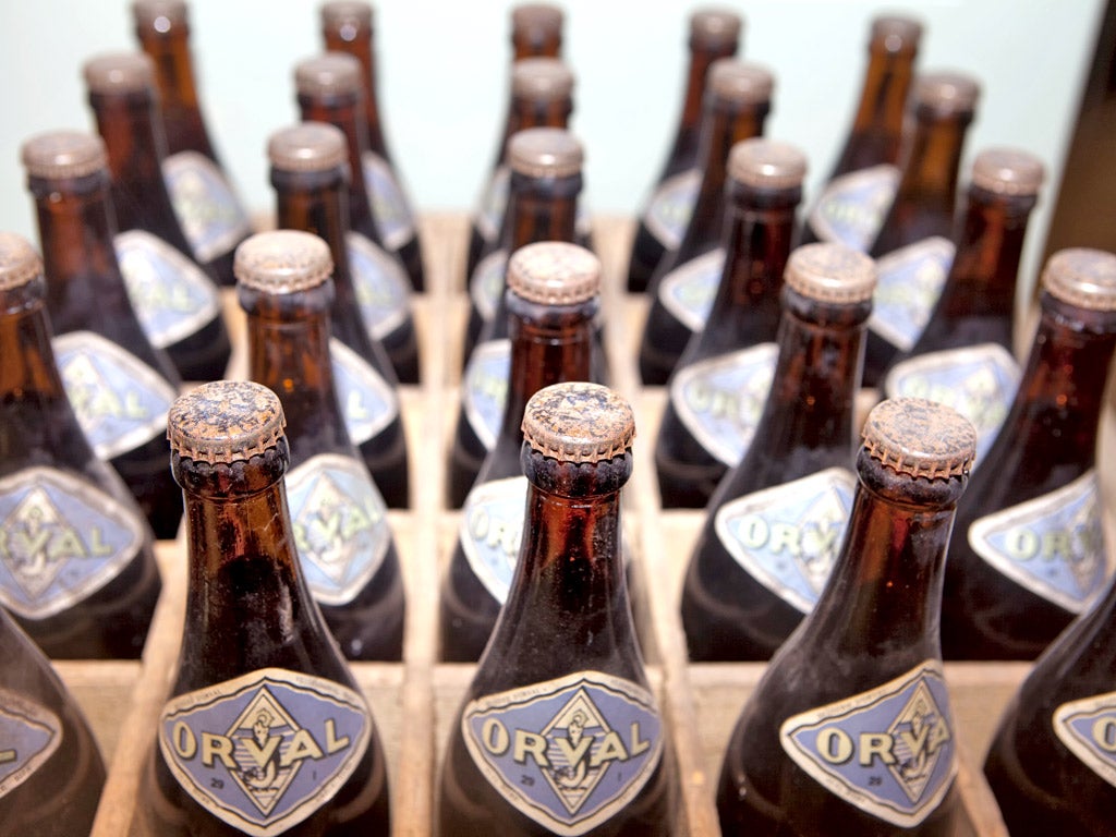 Trappist beers produced by Belgium’s Orval monastery