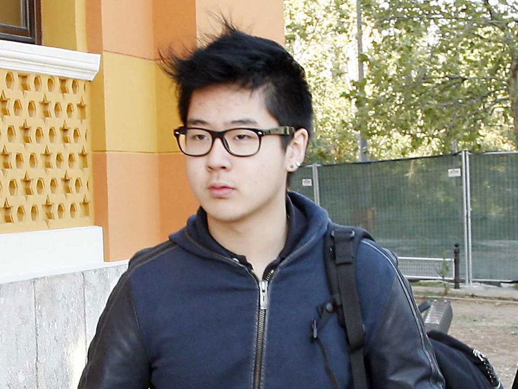 Kim Han-sol, pictured at school in Bosnia in 2011