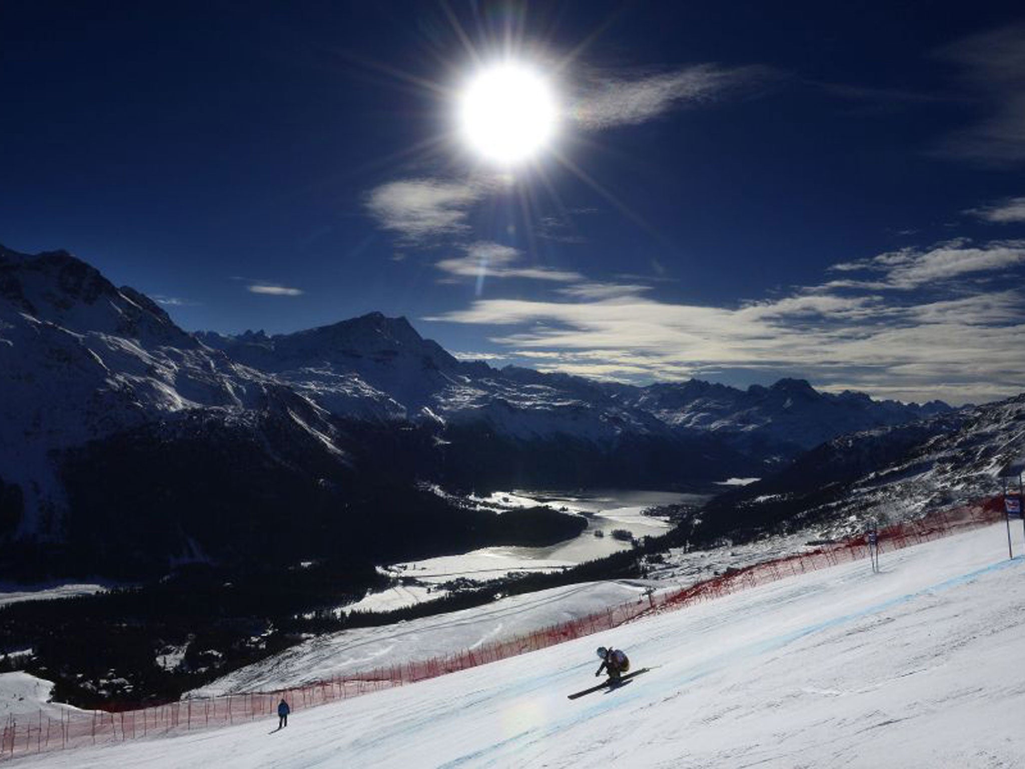 On the slopes in St Moritz