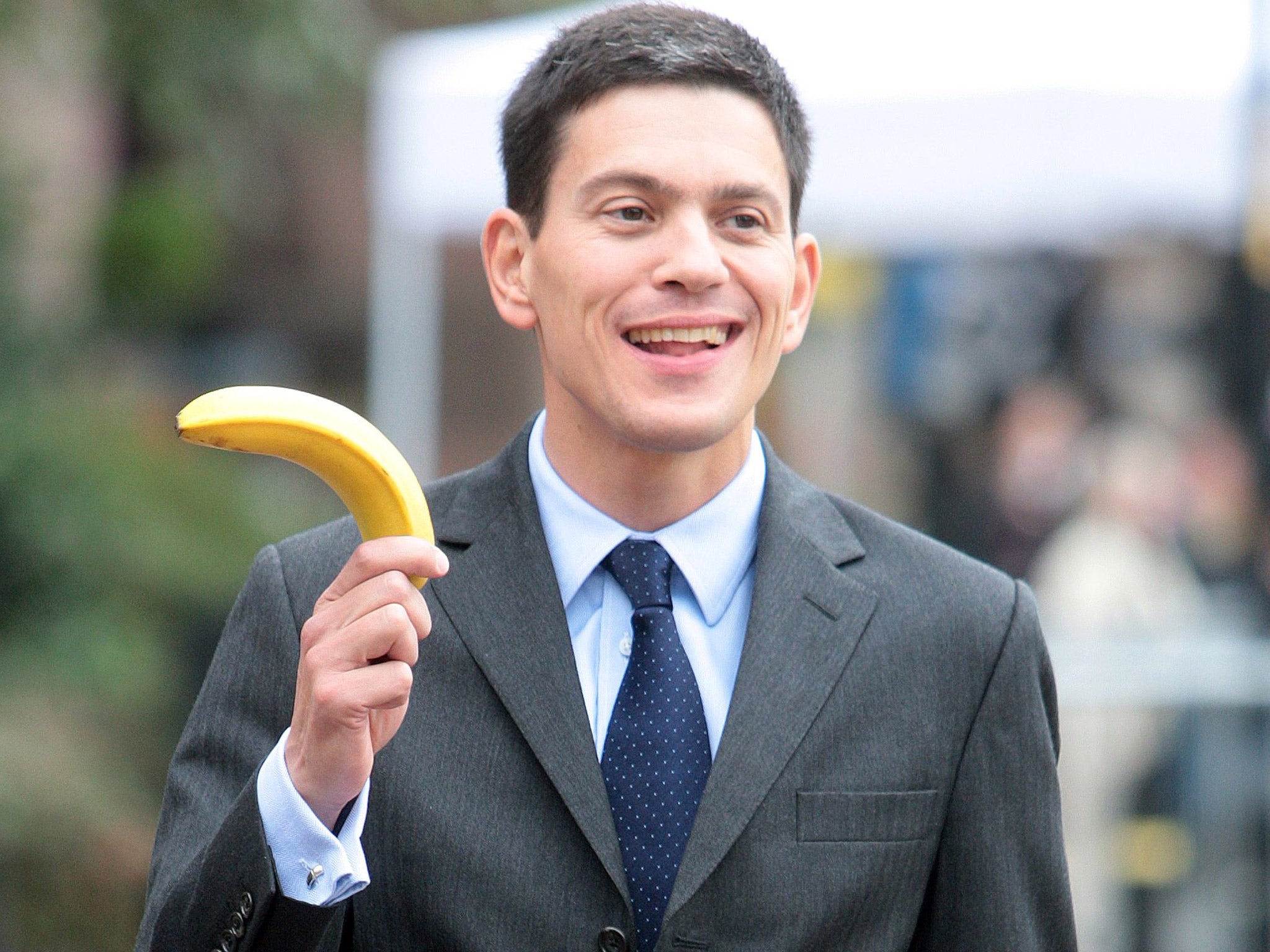 Banana man: David Miliband came to regret this fruity moment (Rex)