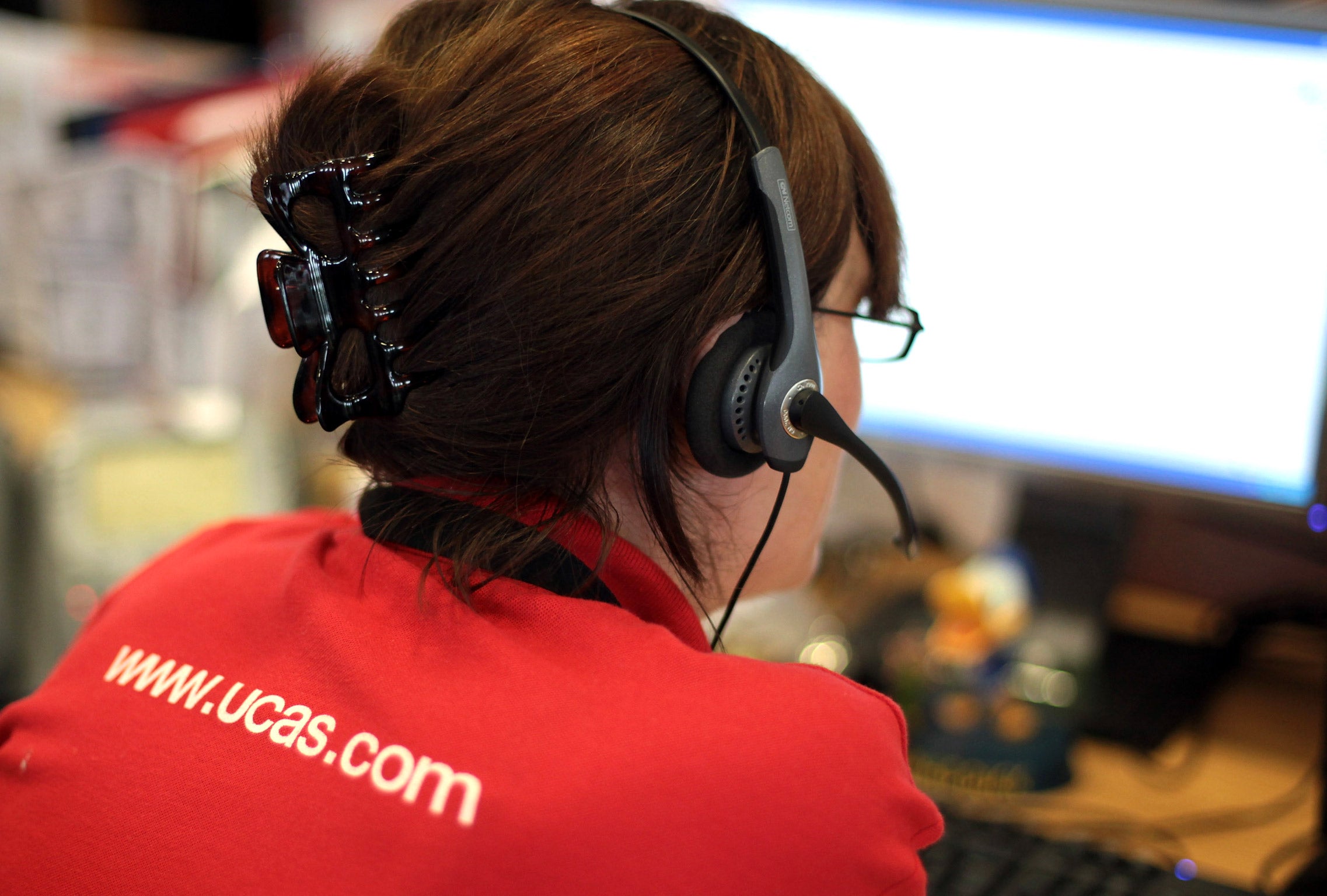 The UCAS clearing house call centre in Cheltenham