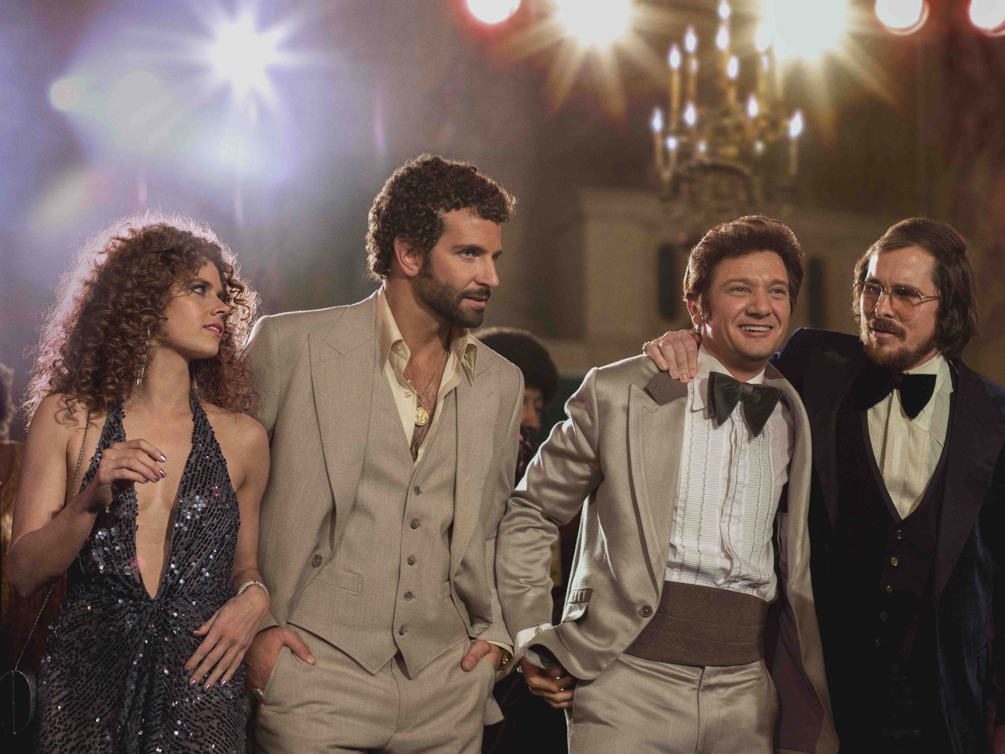 The fake team: Amy Adams, Bradley Cooper, Jeremy Renner and Christian Bale in American Hustle