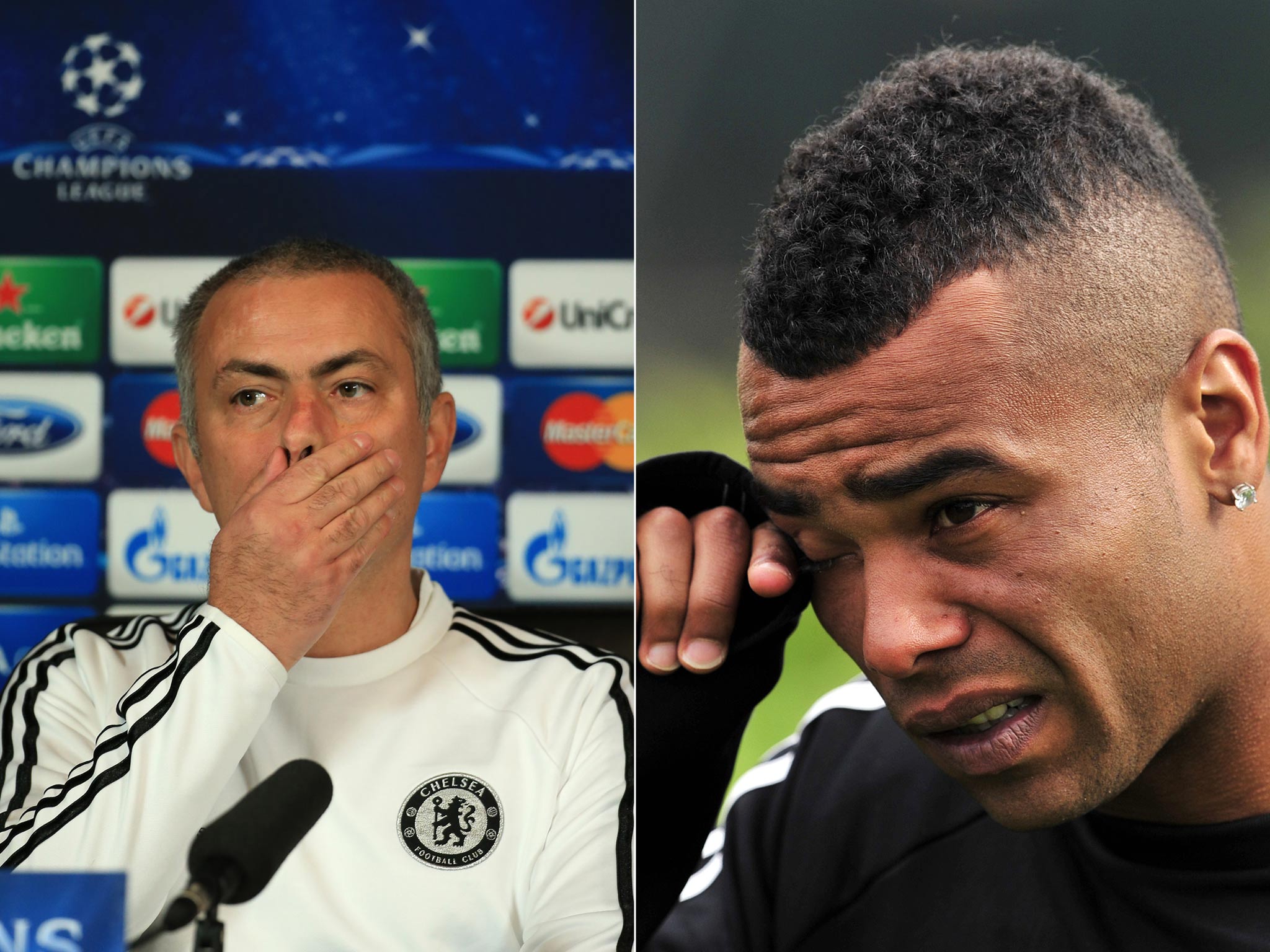 Jose Mourinho and Ashley Cole