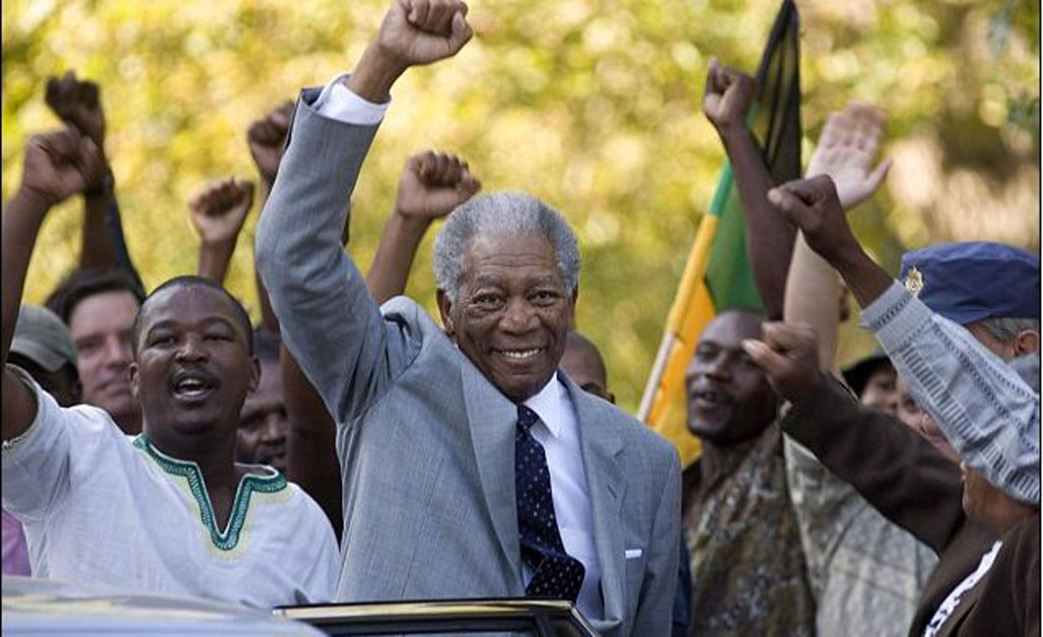 The definitely living Freeman actually played Mandela in 2009 movie Invictus.