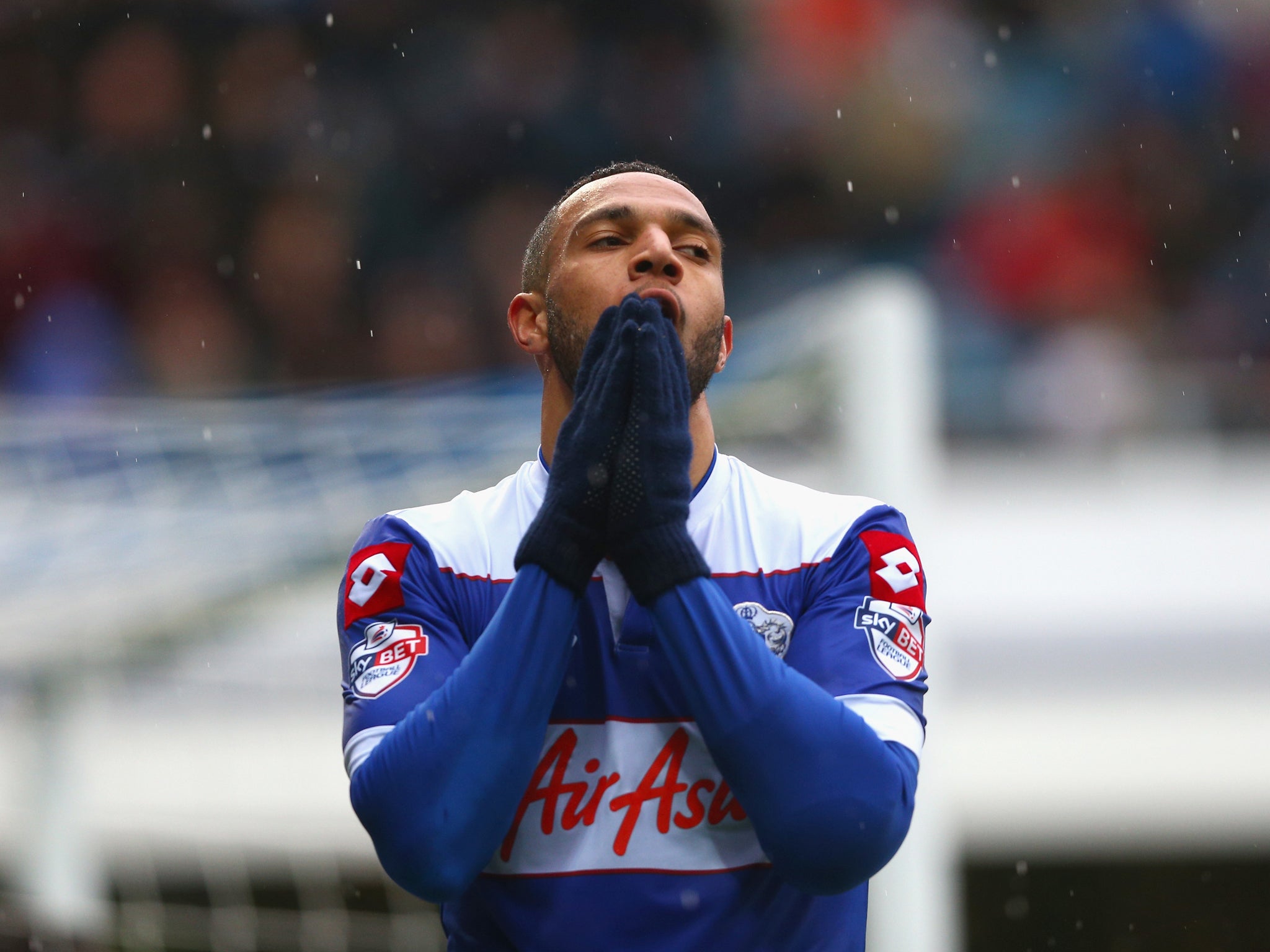 QPR midfielder Matty Phillips reflects after missing a chance against Leicester