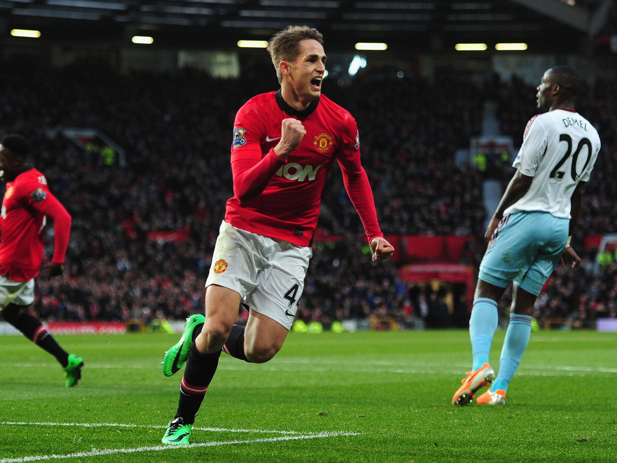 Adnan Januzaj celebrates his goal