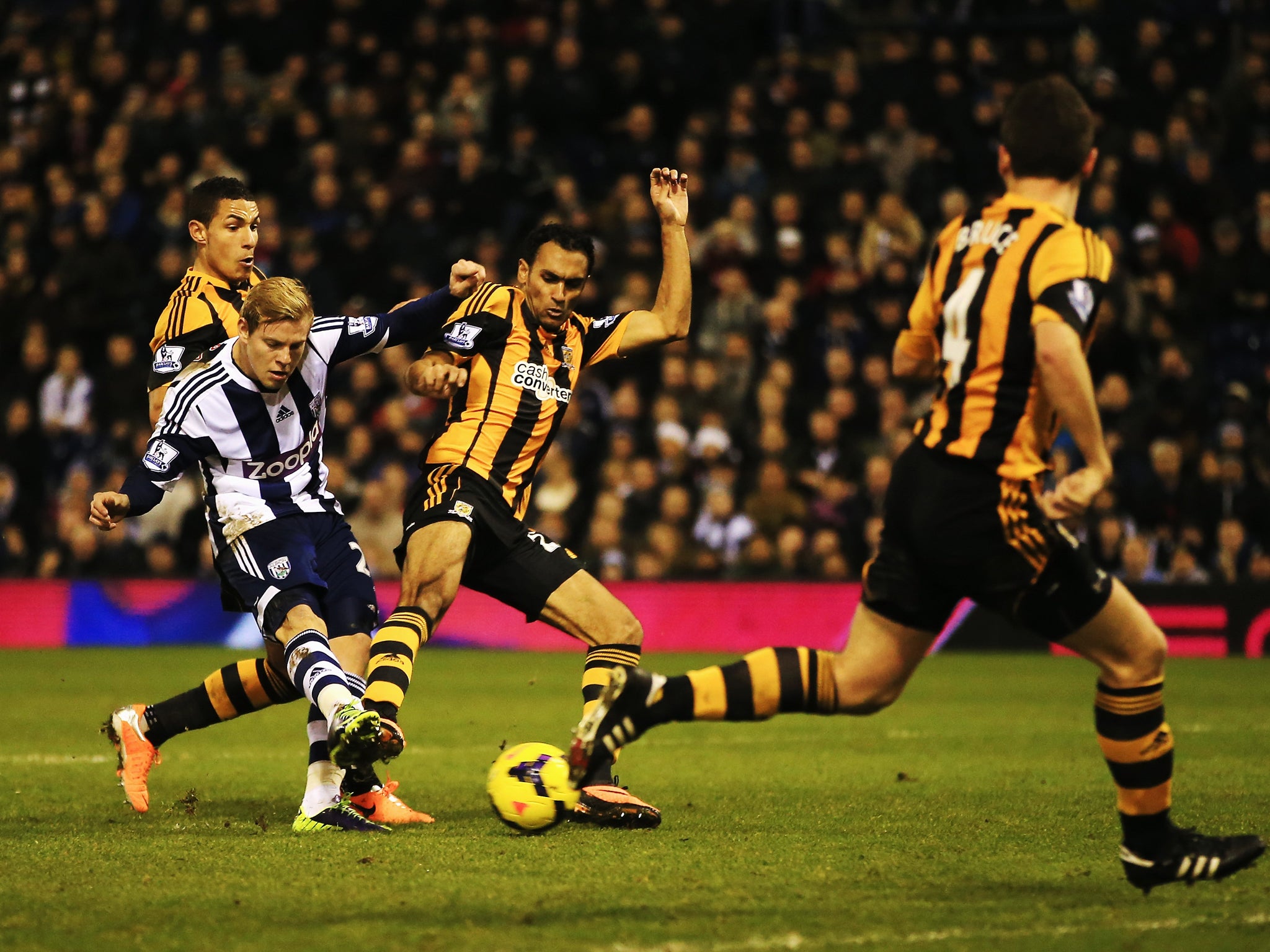 Matej Vydra scores to salvage a point for West Brom in their 1-1 draw with Hull