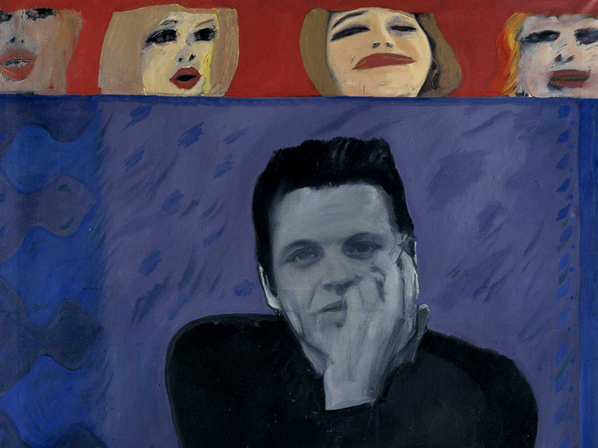 ‘Portrait of Derek Marlowe with Unknown Ladies’ (1962-3) (Private collection, estate of Derek Marlowe)