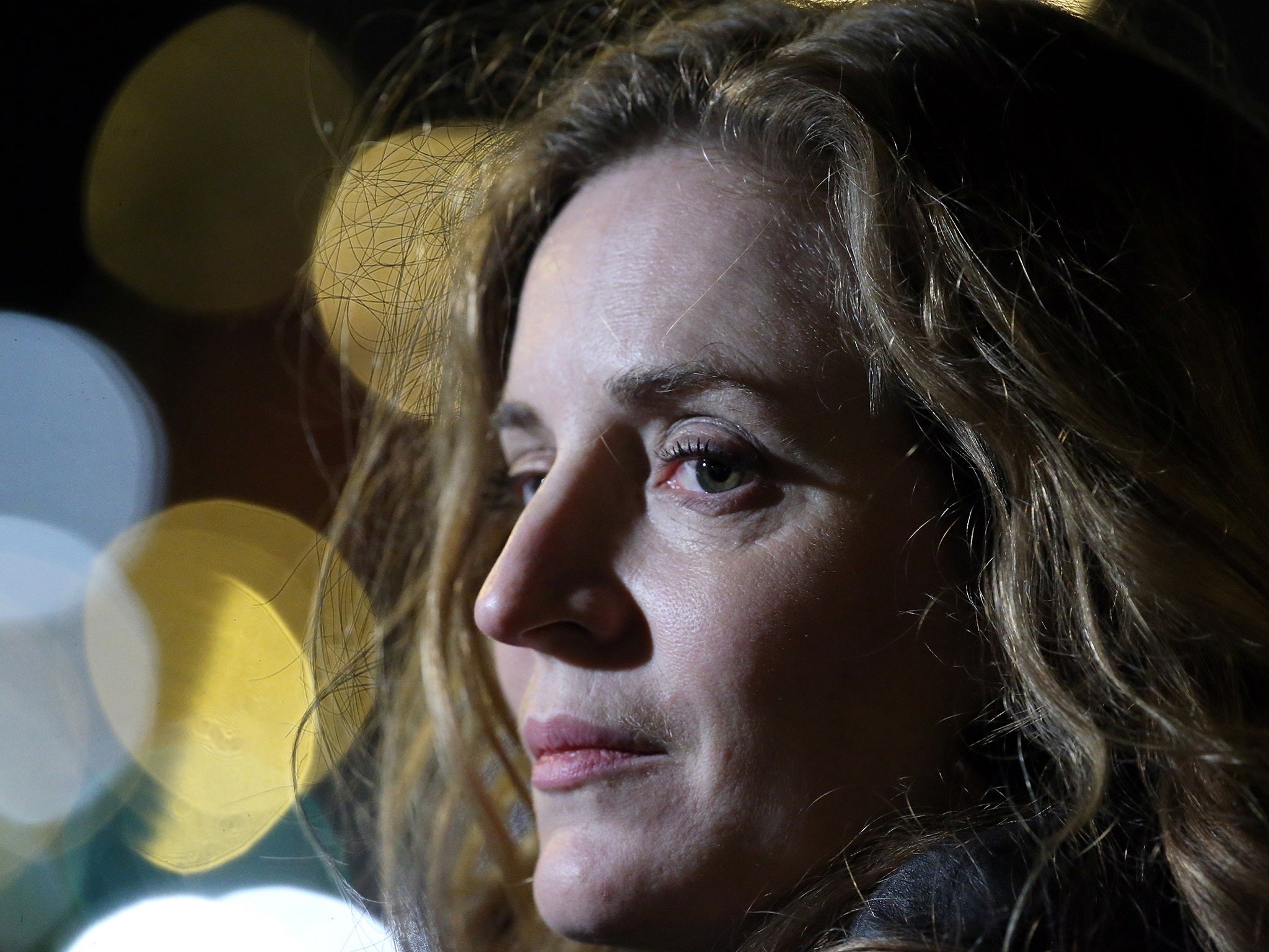 The Paris mayoral candidate Nathalie Kosciusko-Morizet seen at the crime scene (Getty)