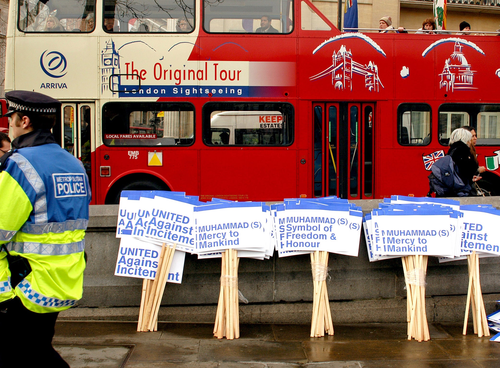 Nearly eight years after this rally in Trafalgar Square in London, the problem of Islamophobia carries on