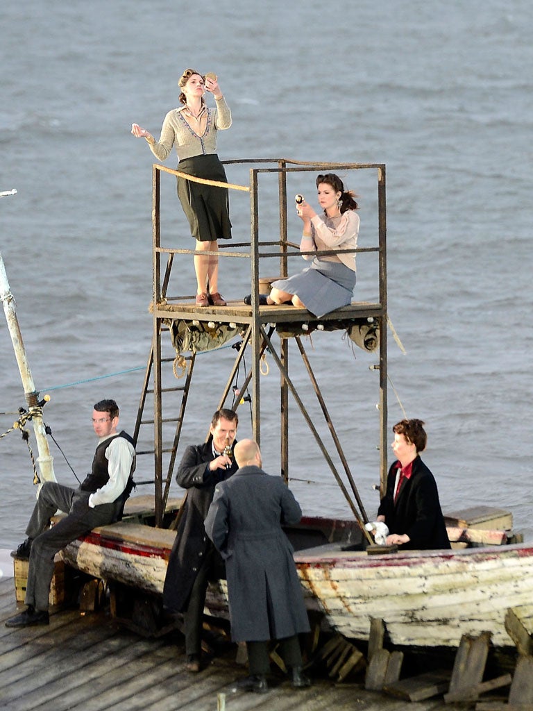 ‘Peter Grimes’, on the beach at the Aldeburgh Festival