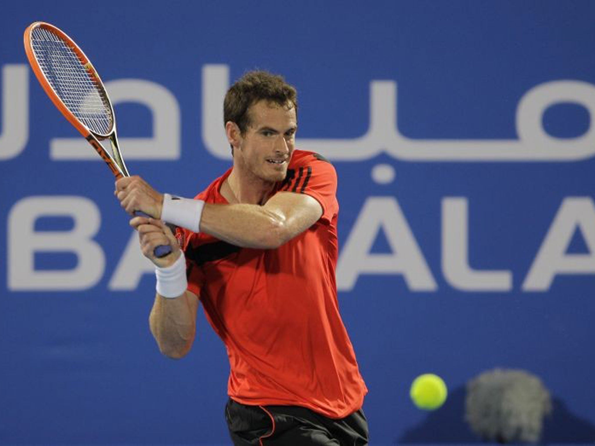 That’s Andy: Murray has faced Jo-Wilfried Tsonga and Stanislas Wawrinka ahead of the Qatar Open