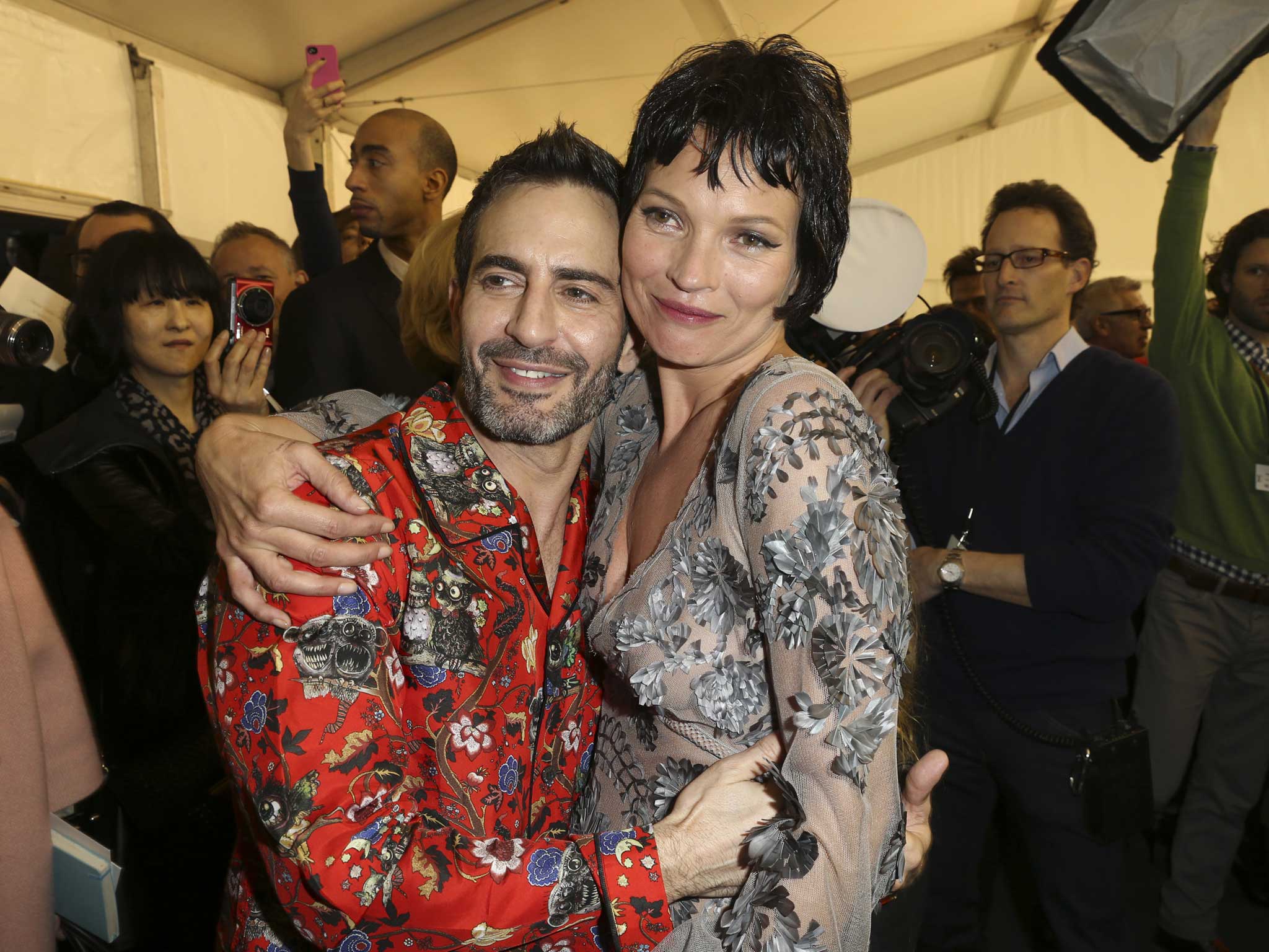 Marc Jacobs and Kate Moss at his penultimate show for Louis Vuitton