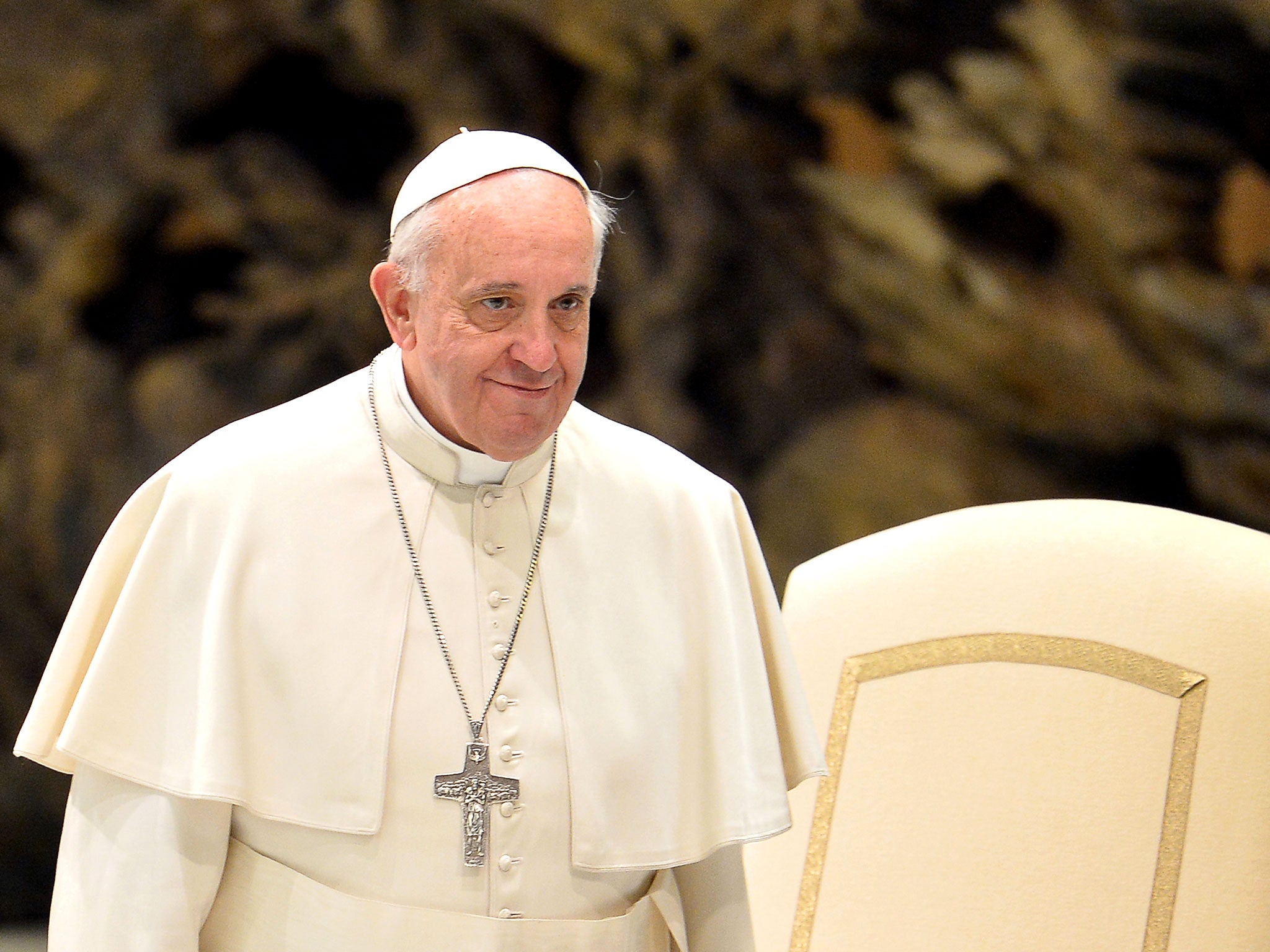 Pope Francis in the Vatican on December 14, 2013, two days after his meeting with the Bishop of Malta.